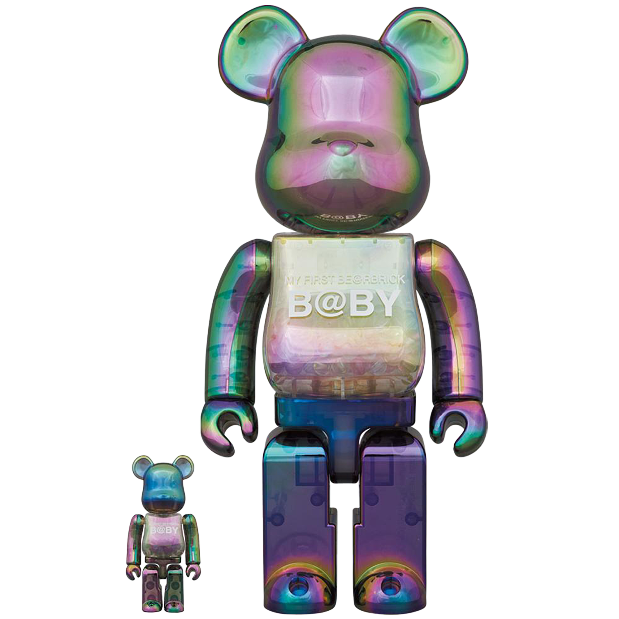 MY FIRST BE@RBRICK BABY CLEAR BLACK CHROME Ver. 100％ & 400％