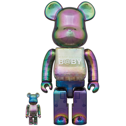 MY FIRST BE@RBRICK BABY CLEAR BLACK CHROME Ver. 100％ & 400％