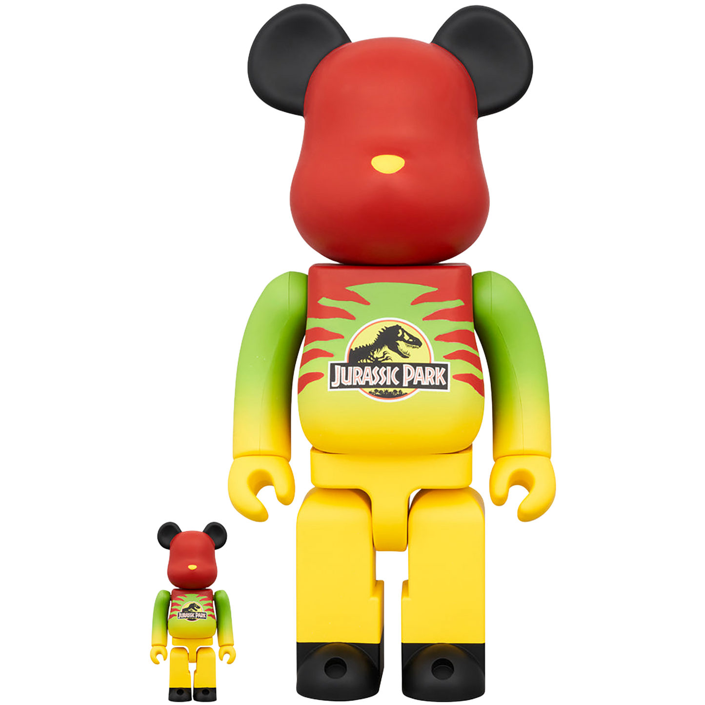 BE@RBRICK JURASSIC PARK GREEN & YELLOW Ver. 100％ & 400％《Planned to be shipped in late August 2024 / Order period is until April 10》