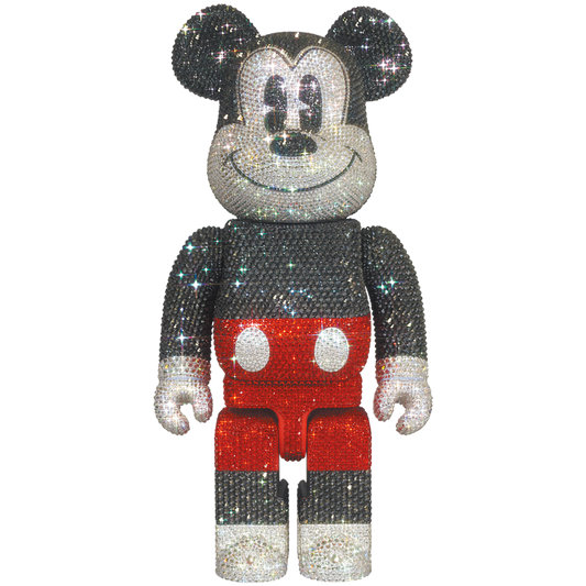 水晶装饰米老鼠BE@RBRICK 400% R&W Ver.《预定2021年10月发货》