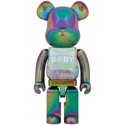 我的第一个 BE@RBRICK BABY CLEAR 黑铬版。 1000%
