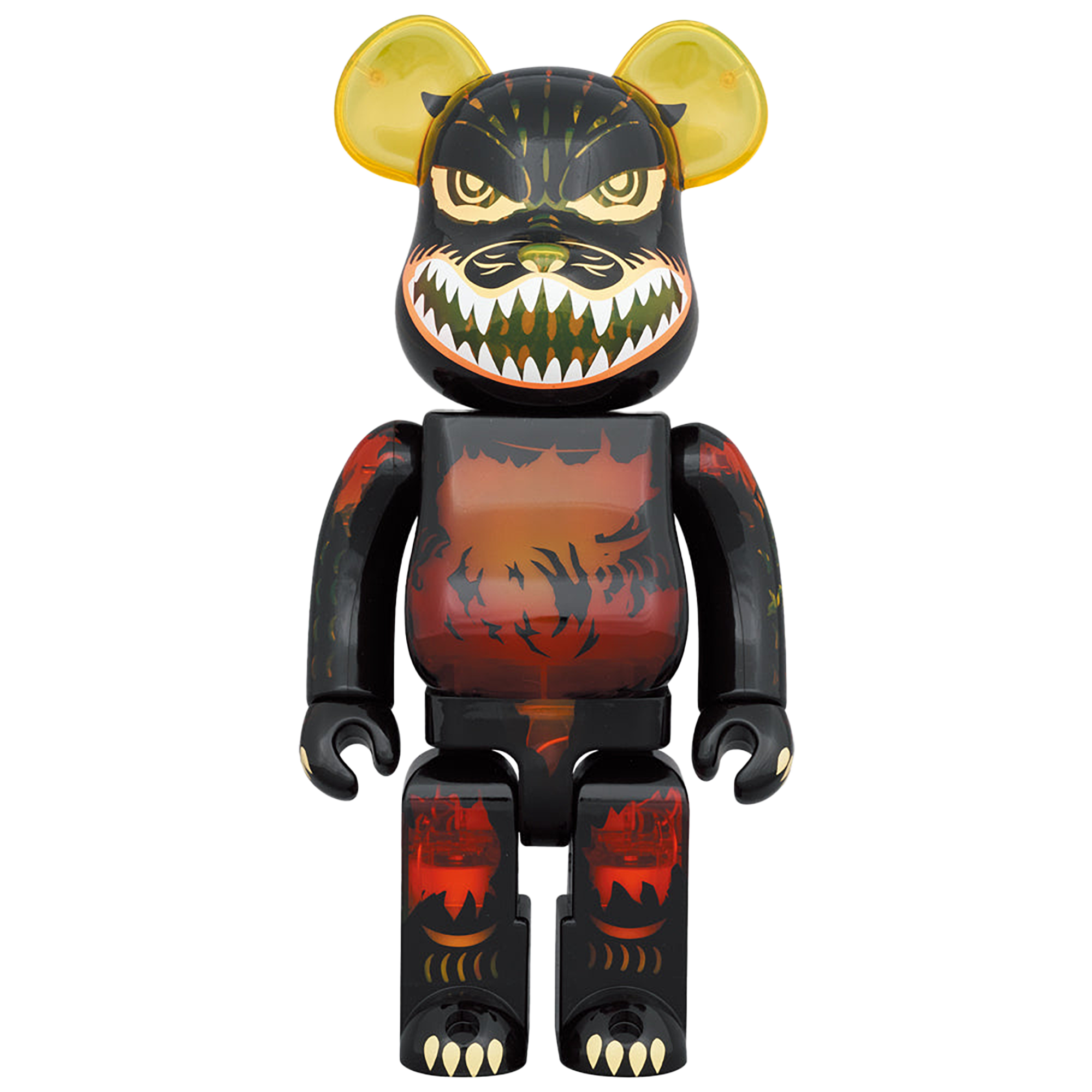 BE@RBRICK Godzilla VS Destoroyah Godzilla (Meltdown: Clear Yellow Ver.) 400％