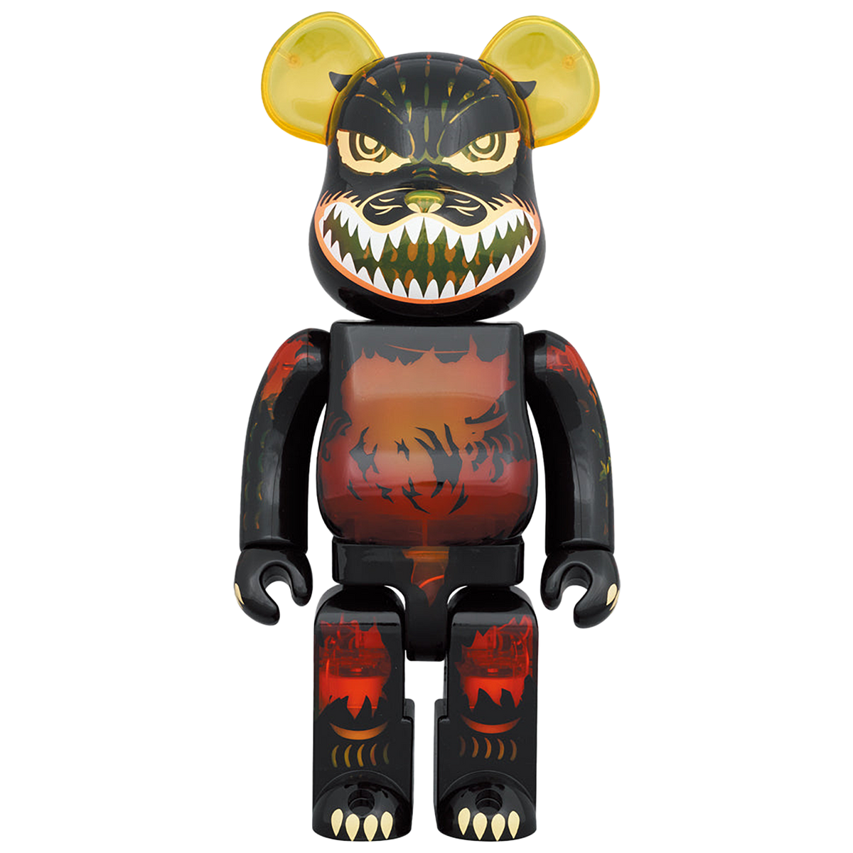BE@RBRICK Godzilla VS Destoroyah Godzilla (Meltdown: Clear Yellow Ver.) 400％