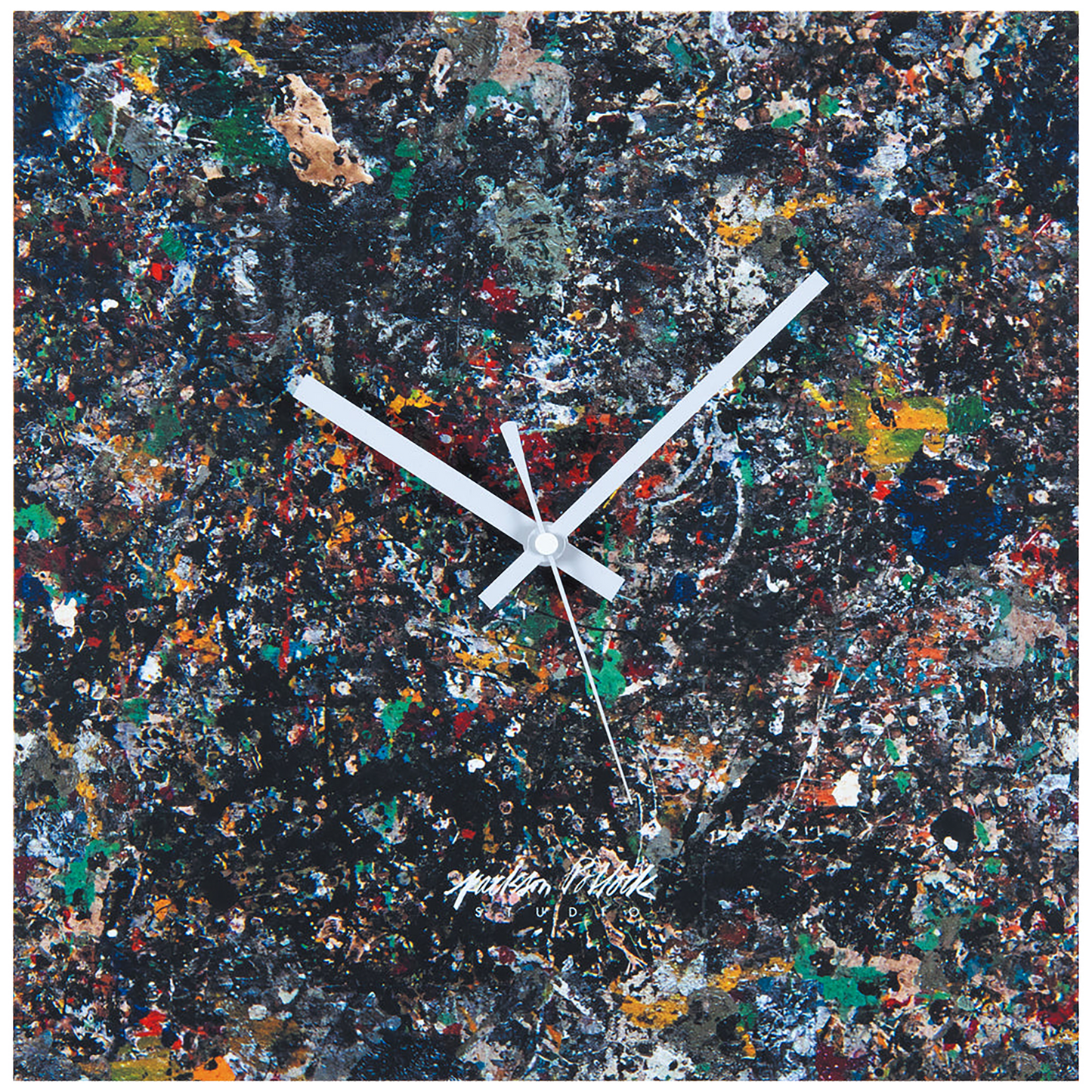 WALL CLOCK "Jackson Pollock Studio 03" made by KARIMOKU