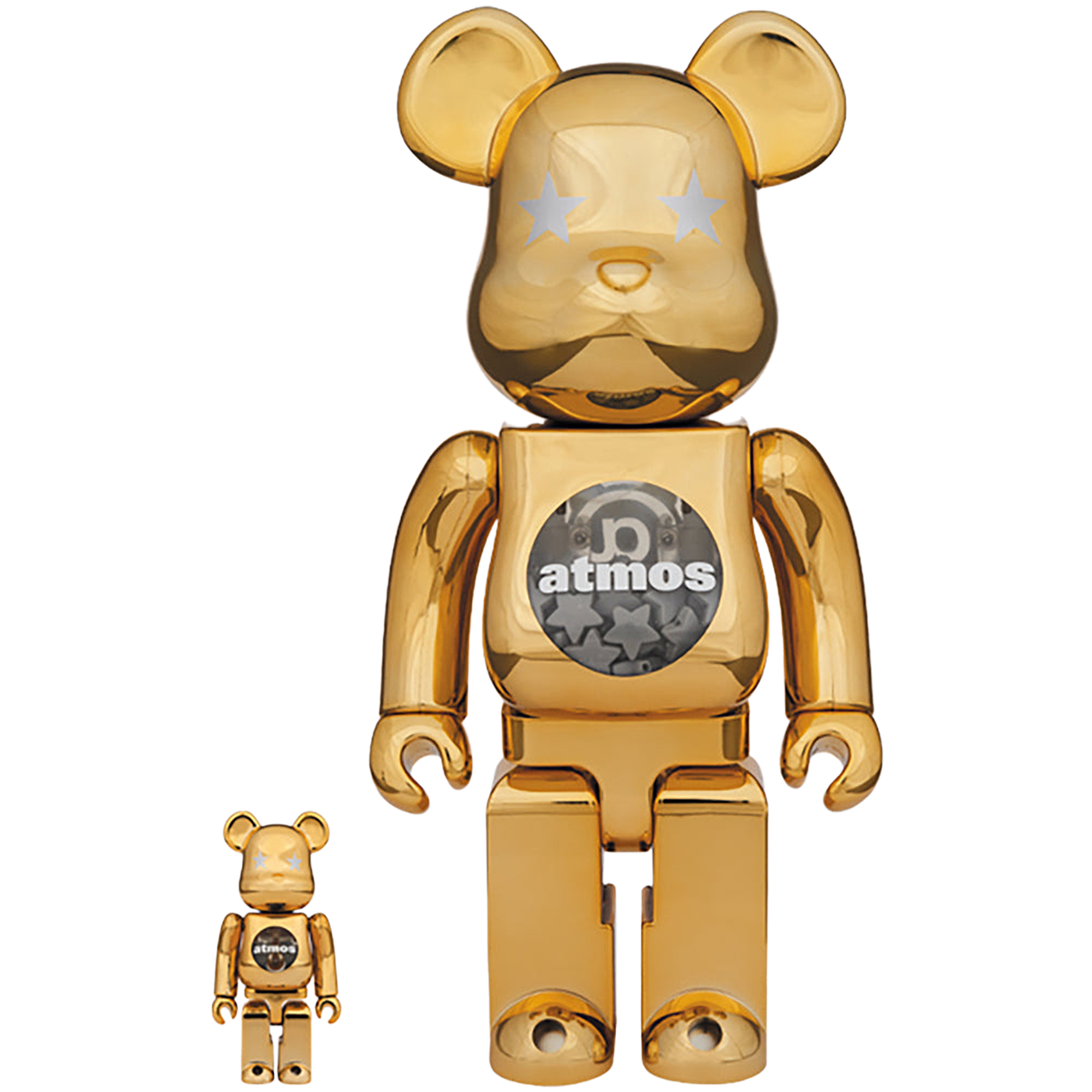 BE@RBRICK atmos GOLD CHROME 100％ & 400％