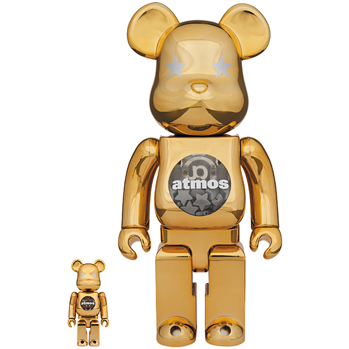 BE@RBRICK atmos GOLD CHROME 100％ & 400％