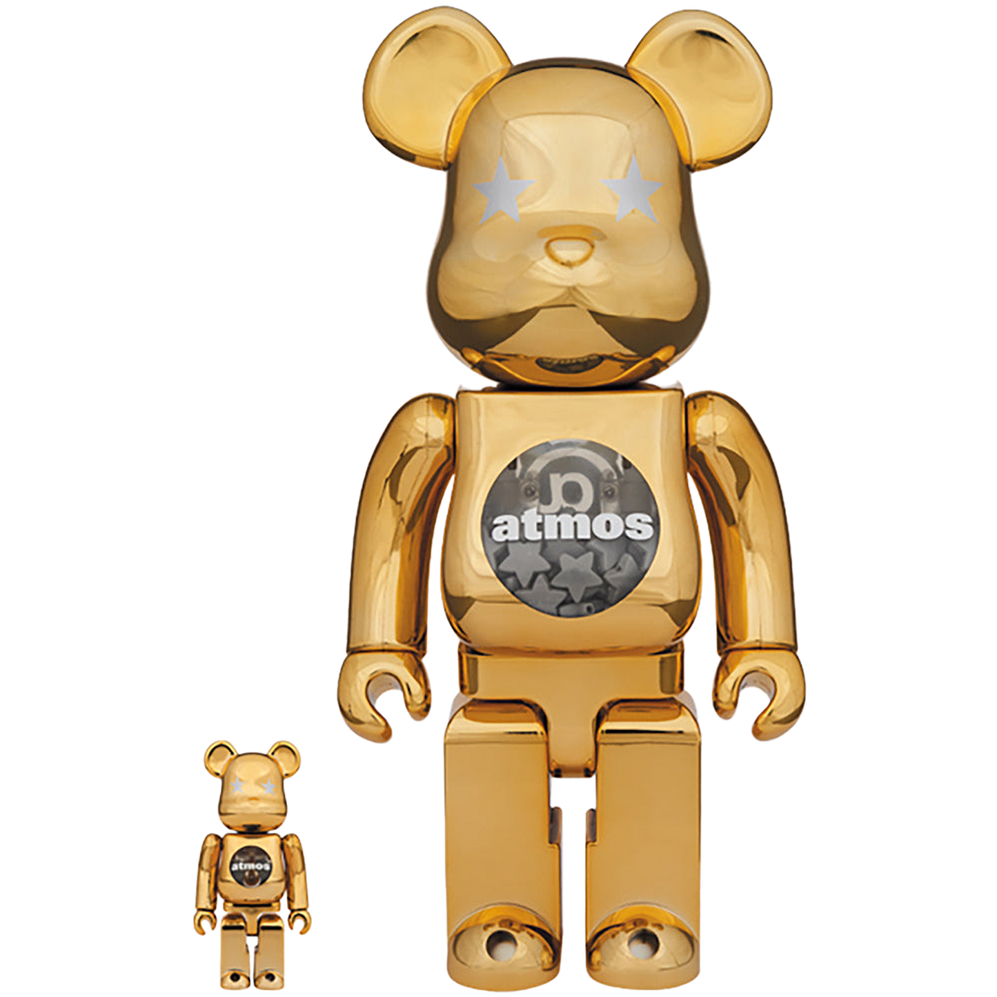 BE@RBRICK atmos GOLD CHROME 100％ & 400％
