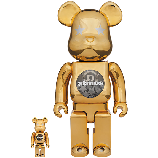 BE@RBRICK atmos GOLD CHROME 100％ & 400％