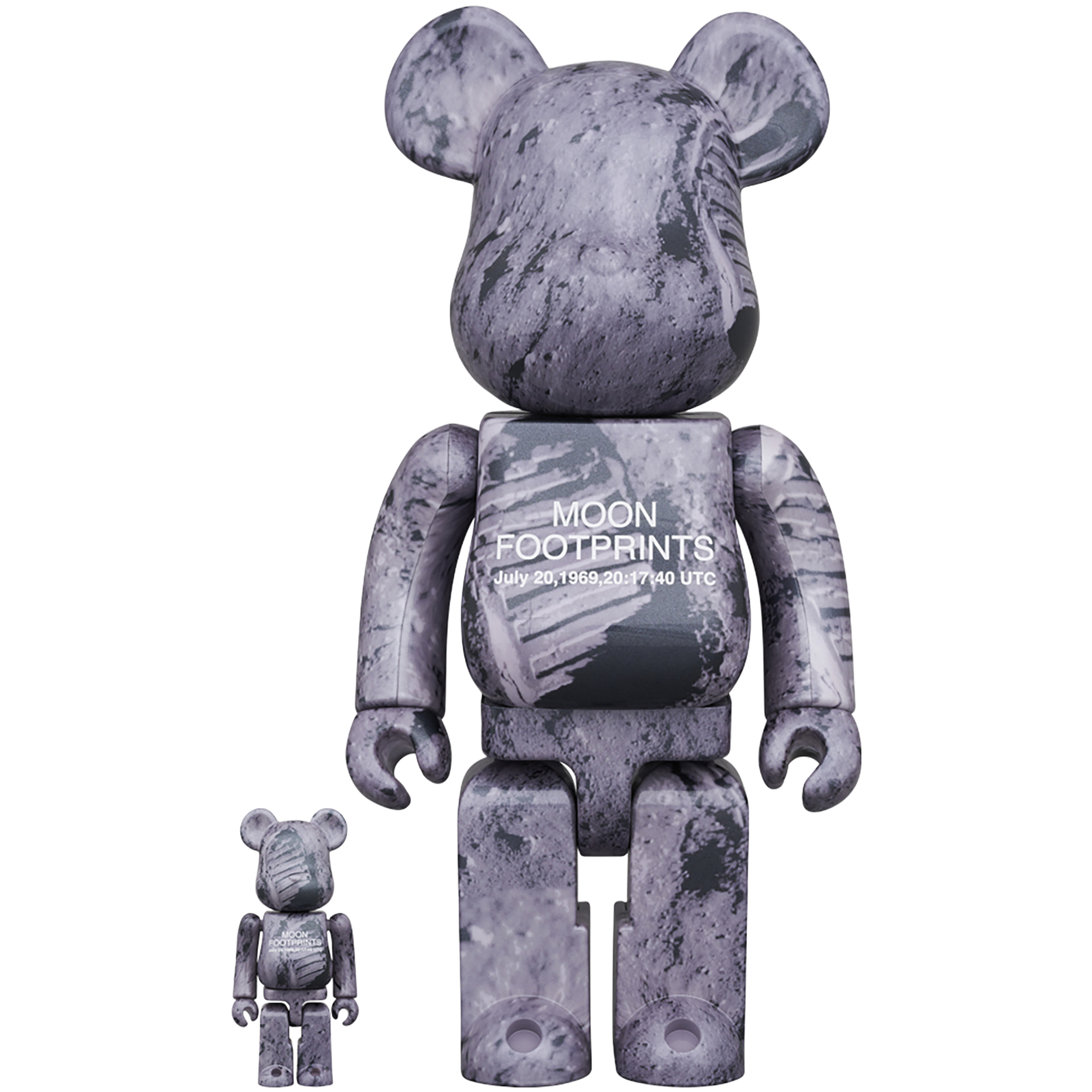 BE@RBRICK MOON FOOTPRINTS 100％ & 400％《Planned to be shipped in late October 2024 / Order period is until June 10》 
