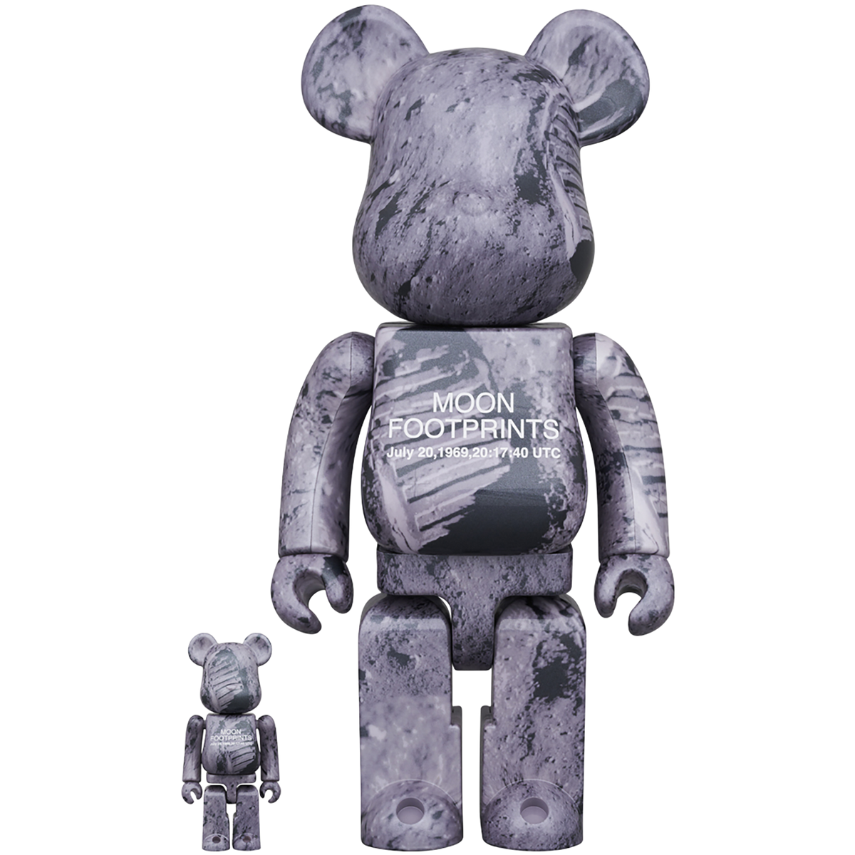 BE@RBRICK MOON FOOTPRINTS 100％ & 400％《Planned to be shipped in late October 2024 / Order period is until June 10》 
