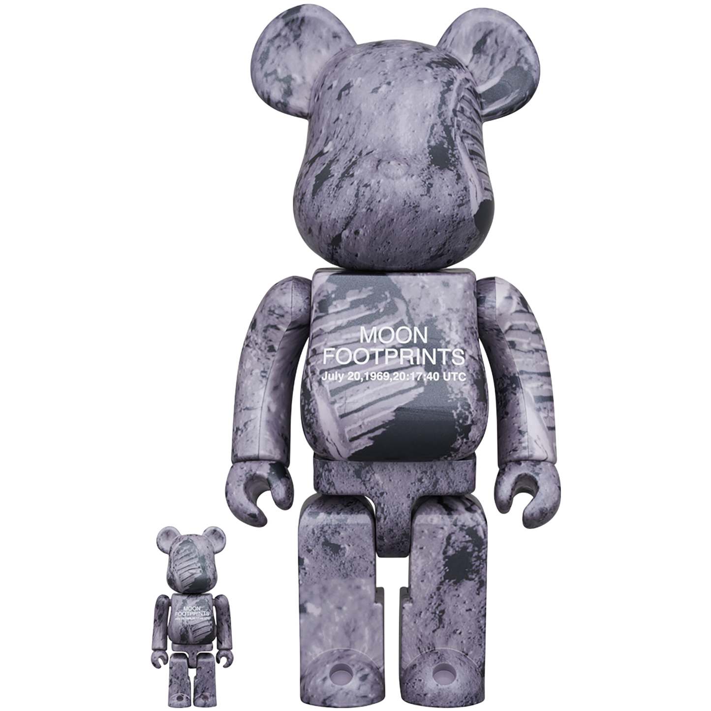 BE@RBRICK MOON FOOTPRINTS 100％ & 400％《Planned to be shipped in late October 2024 / Order period is until June 10》 
