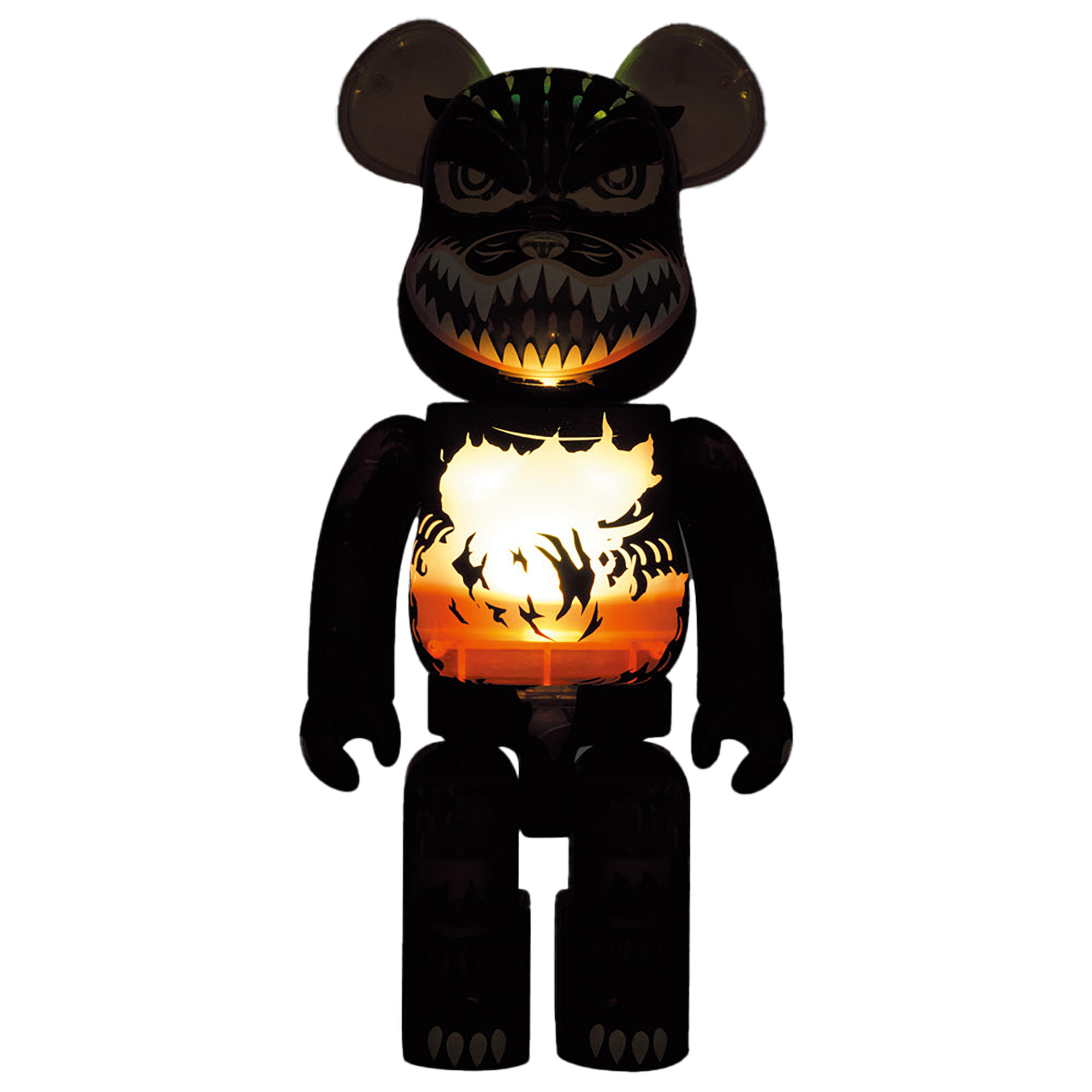 BE@RBRICK Godzilla VS Destoroyah Godzilla (Meltdown: Clear Yellow Ver.) 400％