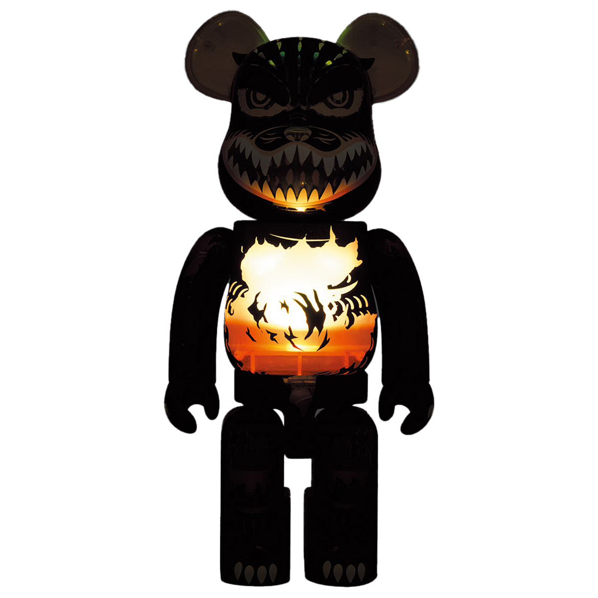 BE@RBRICK Godzilla VS Destoroyah Godzilla (Meltdown: Clear Yellow Ver.) 400％