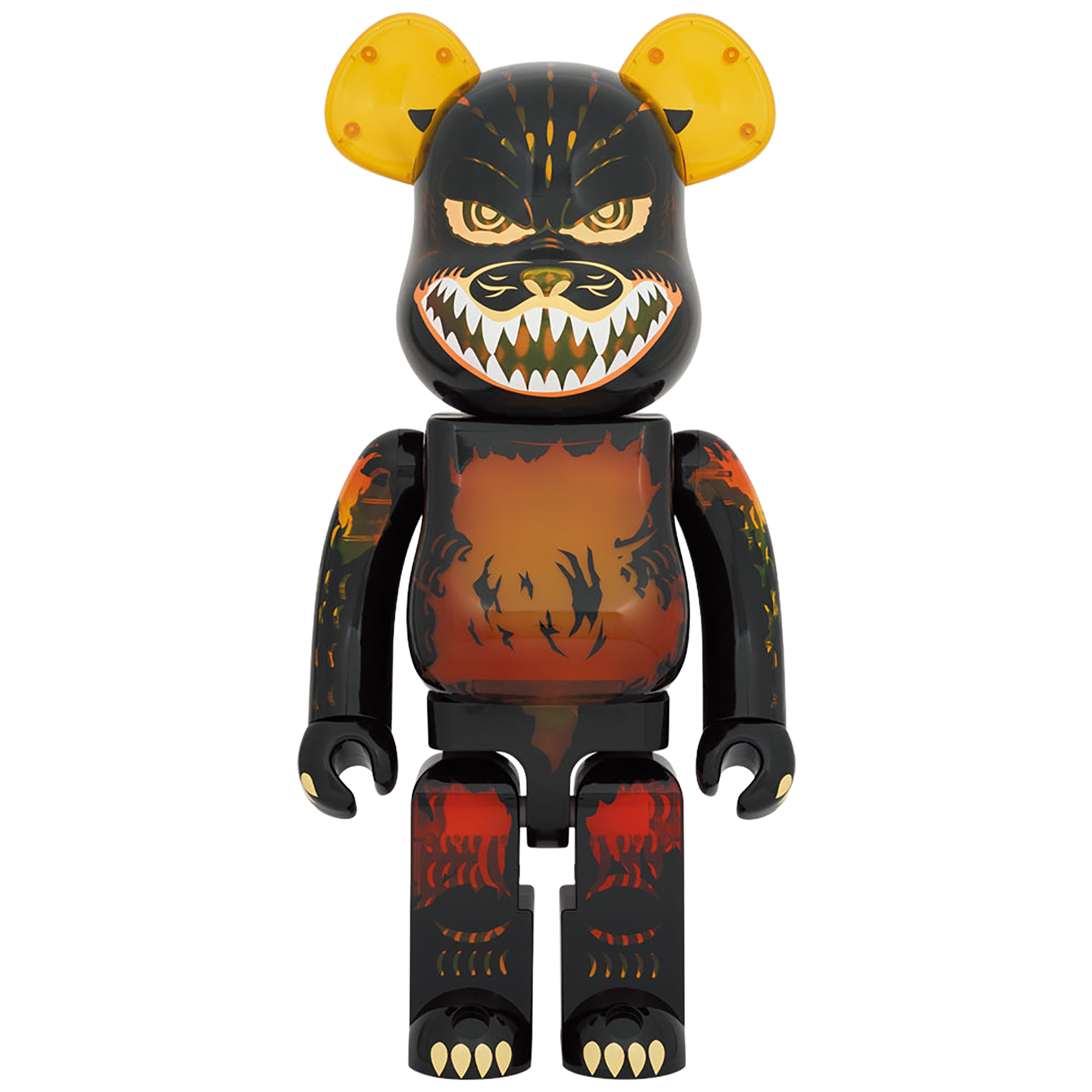 BE@RBRICK ゴジラ VS デストロイア版ゴジラ (メルトダウン：クリアイエローVer.) 1000％《2023年9月発売・発送予定 受注期間は3月10日まで》