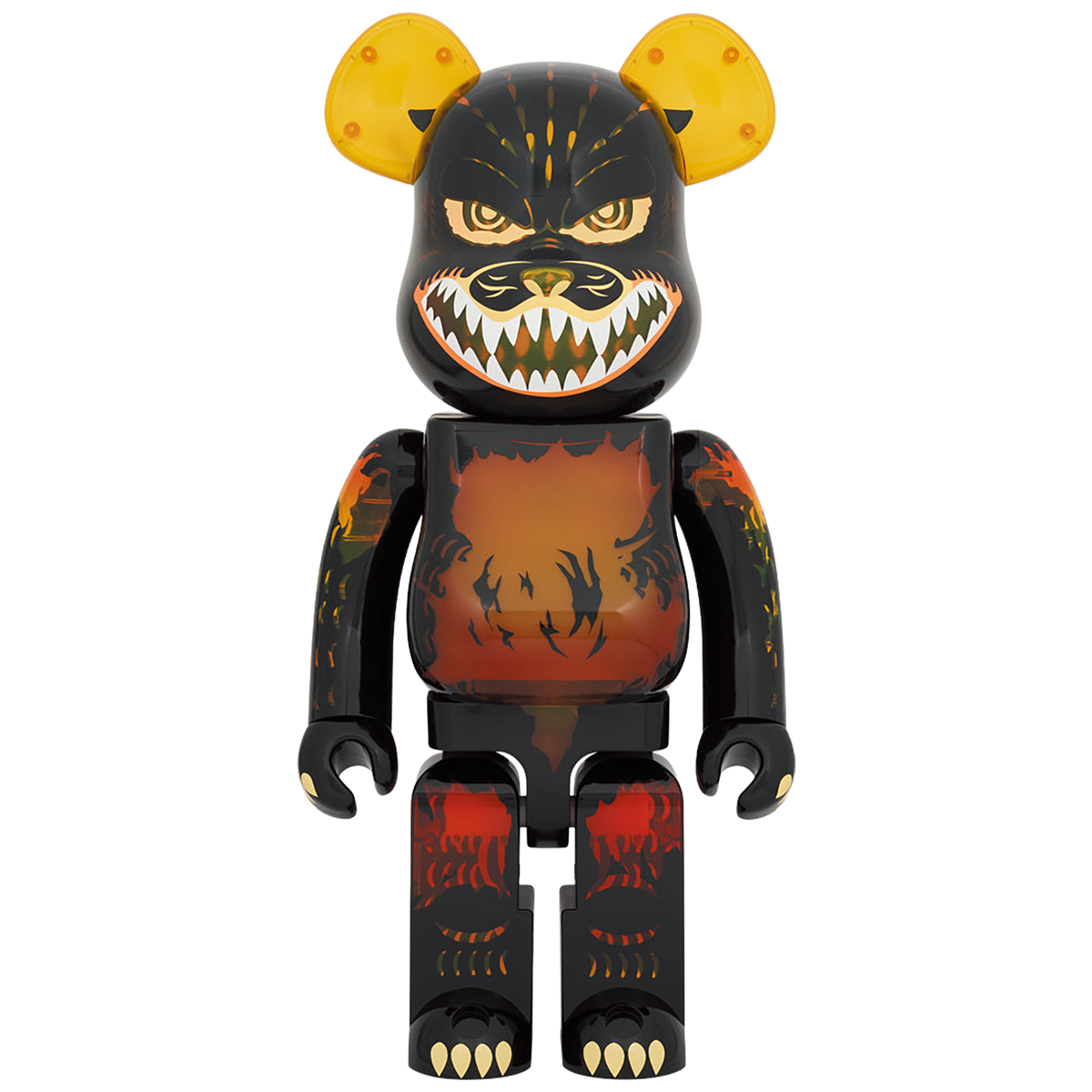 BE@RBRICK ゴジラ VS デストロイア版ゴジラ (メルトダウン：クリアイエローVer.) 1000％《2023年9月発売・発送予定 受注期間は3月10日まで》