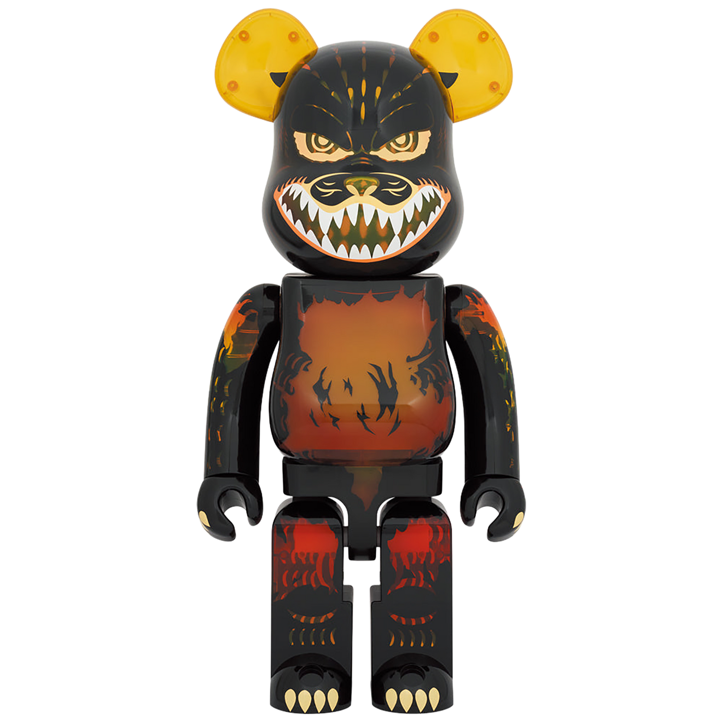 BE@RBRICK ゴジラ VS デストロイア版ゴジラ (メルトダウン：クリアイエローVer.) 1000％《2023年9月発売・発送予定 受注期間は3月10日まで》