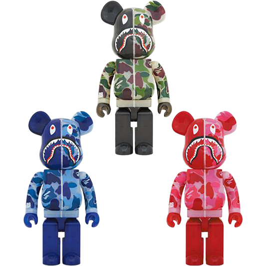 BE@RBRICK 透明 ABC 迷彩鲨鱼 1000%