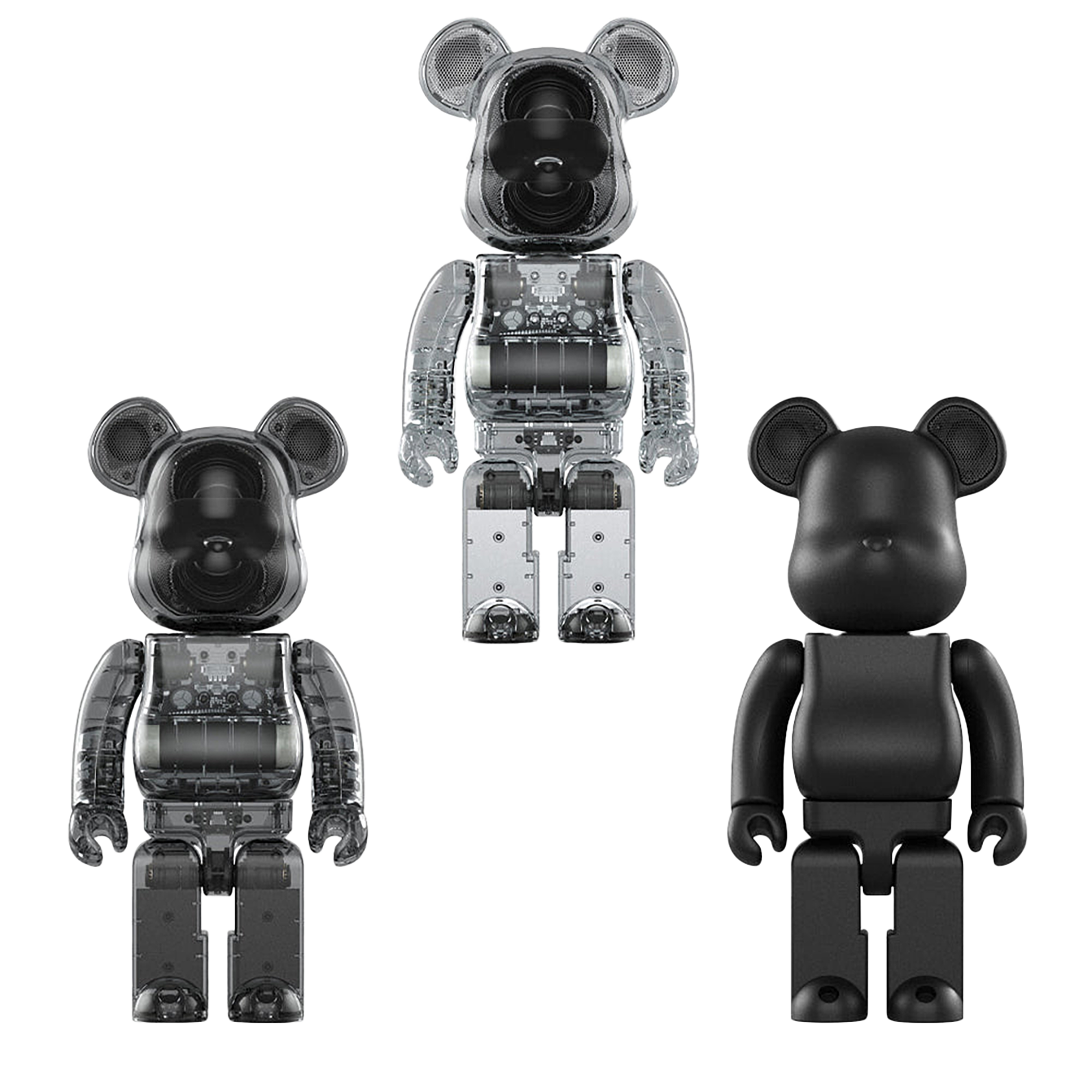 BE@RBRICK AUDIO 400% Portable Bluetooth(R) Speaker CLEAR／SMOKE／BLACK
