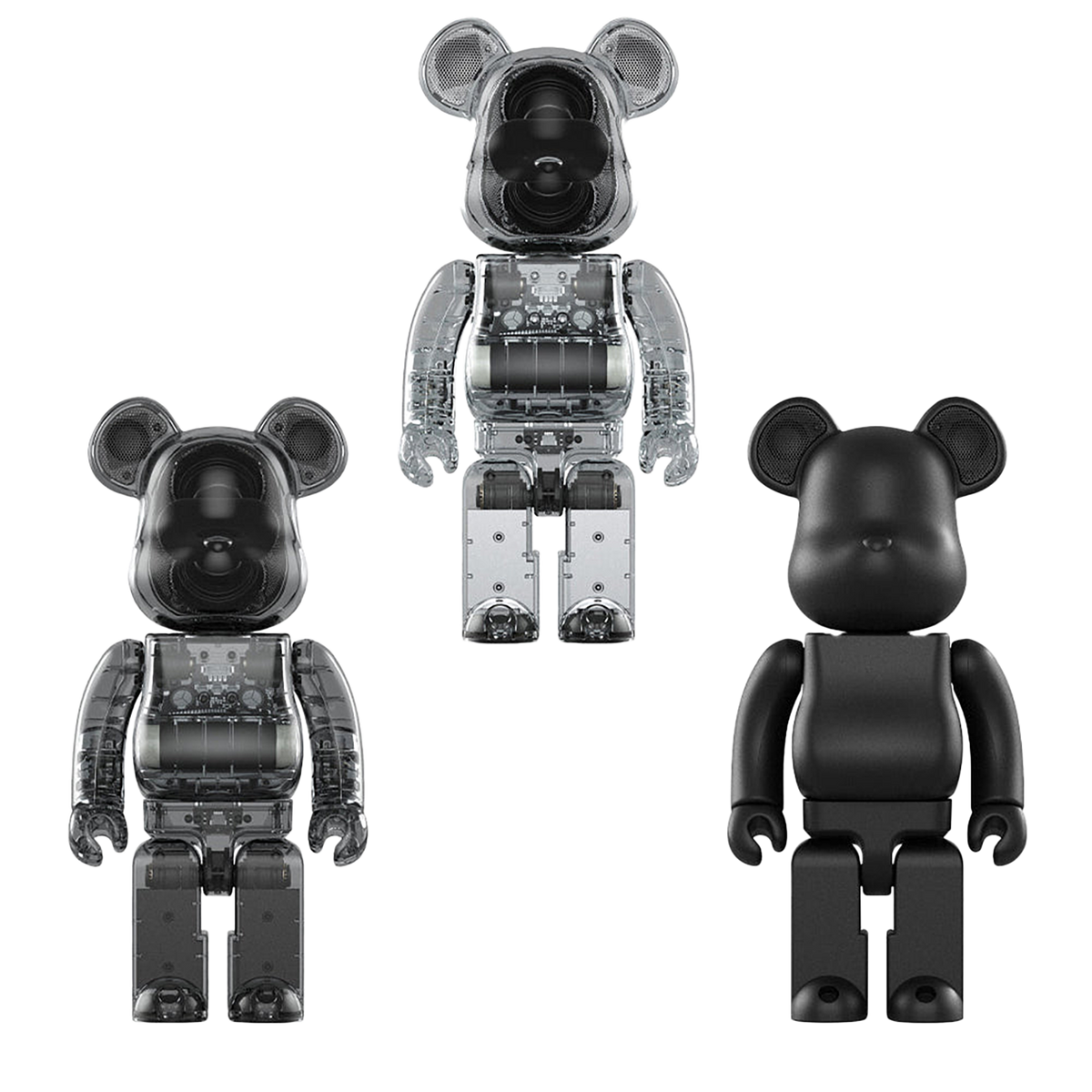 BE@RBRICK AUDIO 400% Portable Bluetooth(R) Speaker CLEAR／SMOKE／BLACK
