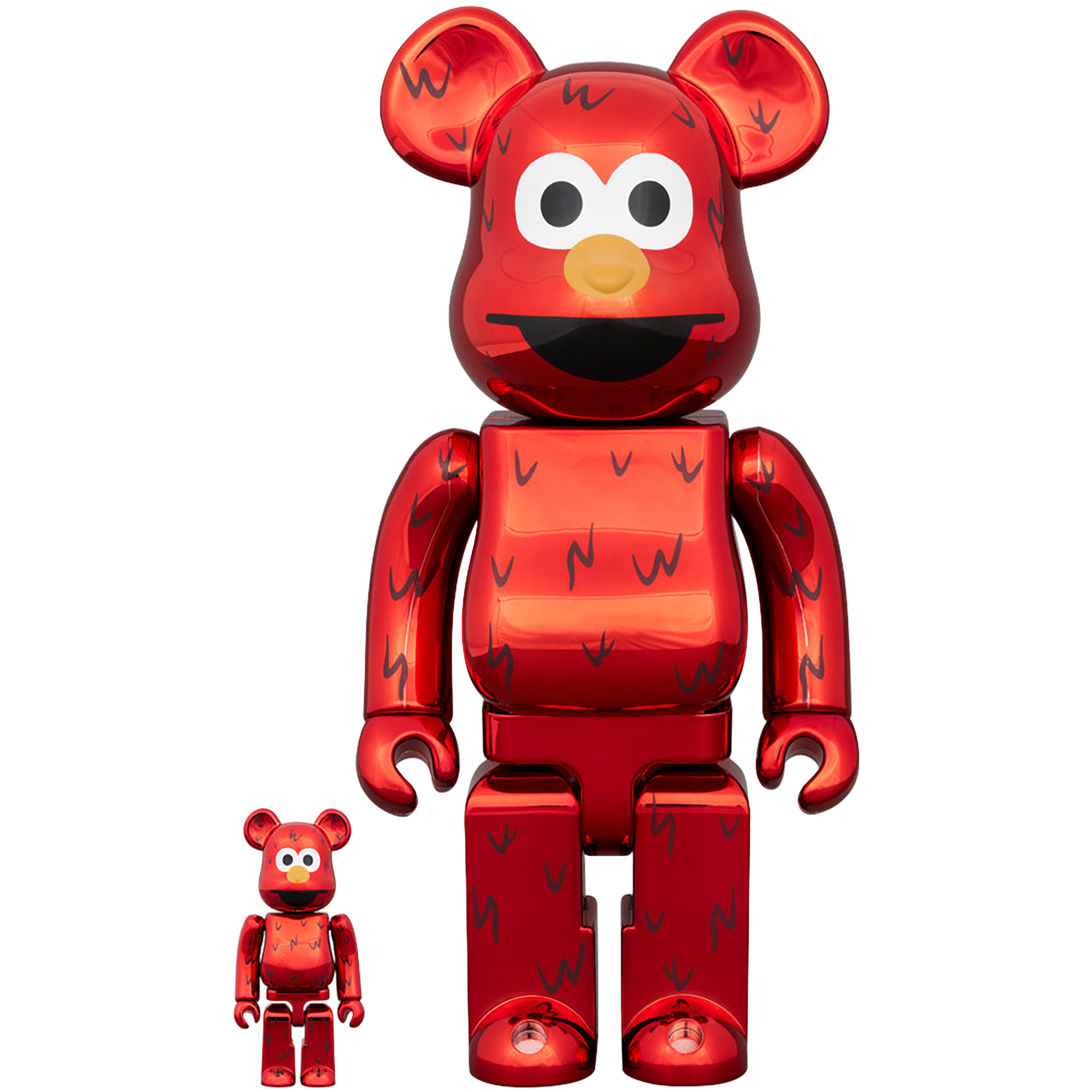 BE@RBRICK ELMO CHROME Ver. 100％ & 400％《Planned to be shipped in late October 2024 / Order period is until June 10》 
