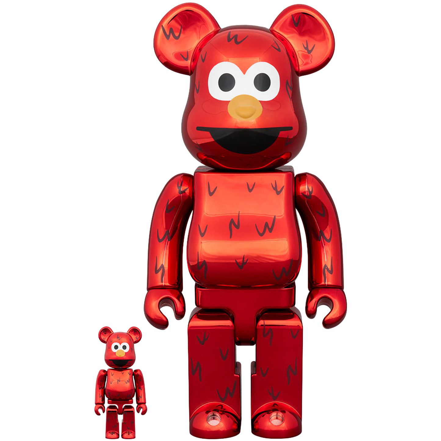 BE@RBRICK ELMO CHROME Ver. 100％ & 400％《Planned to be shipped in late October 2024 / Order period is until June 10》 
