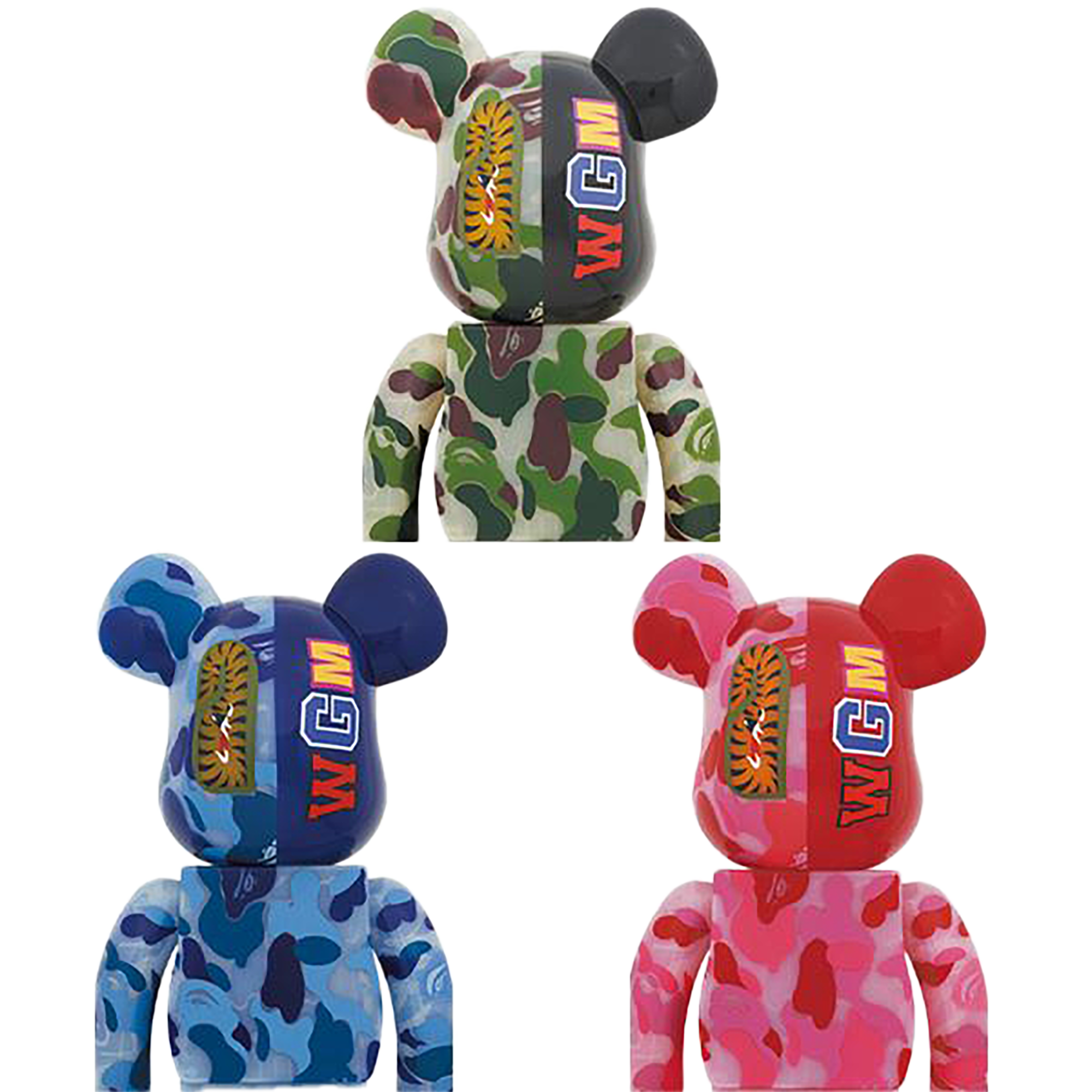 BE@RBRICK CLEAR ABC CAMO SHARK 1000％