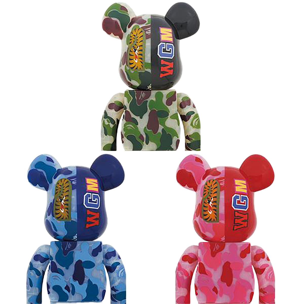 BE@RBRICK CLEAR ABC CAMO SHARK 1000％