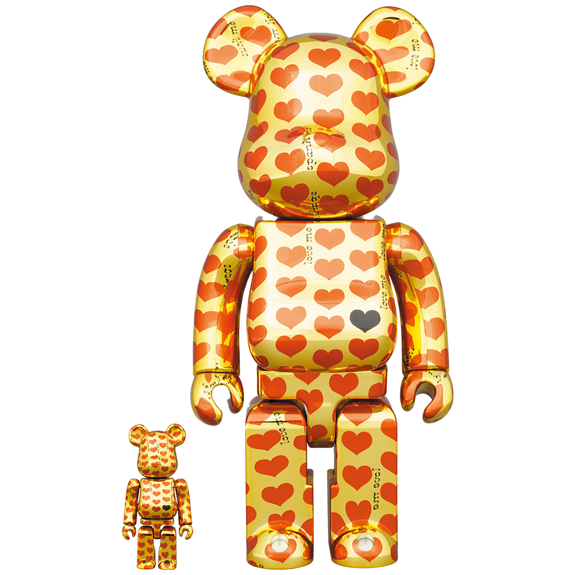 BE@RBRICK Gold Heart 100％ & 400％