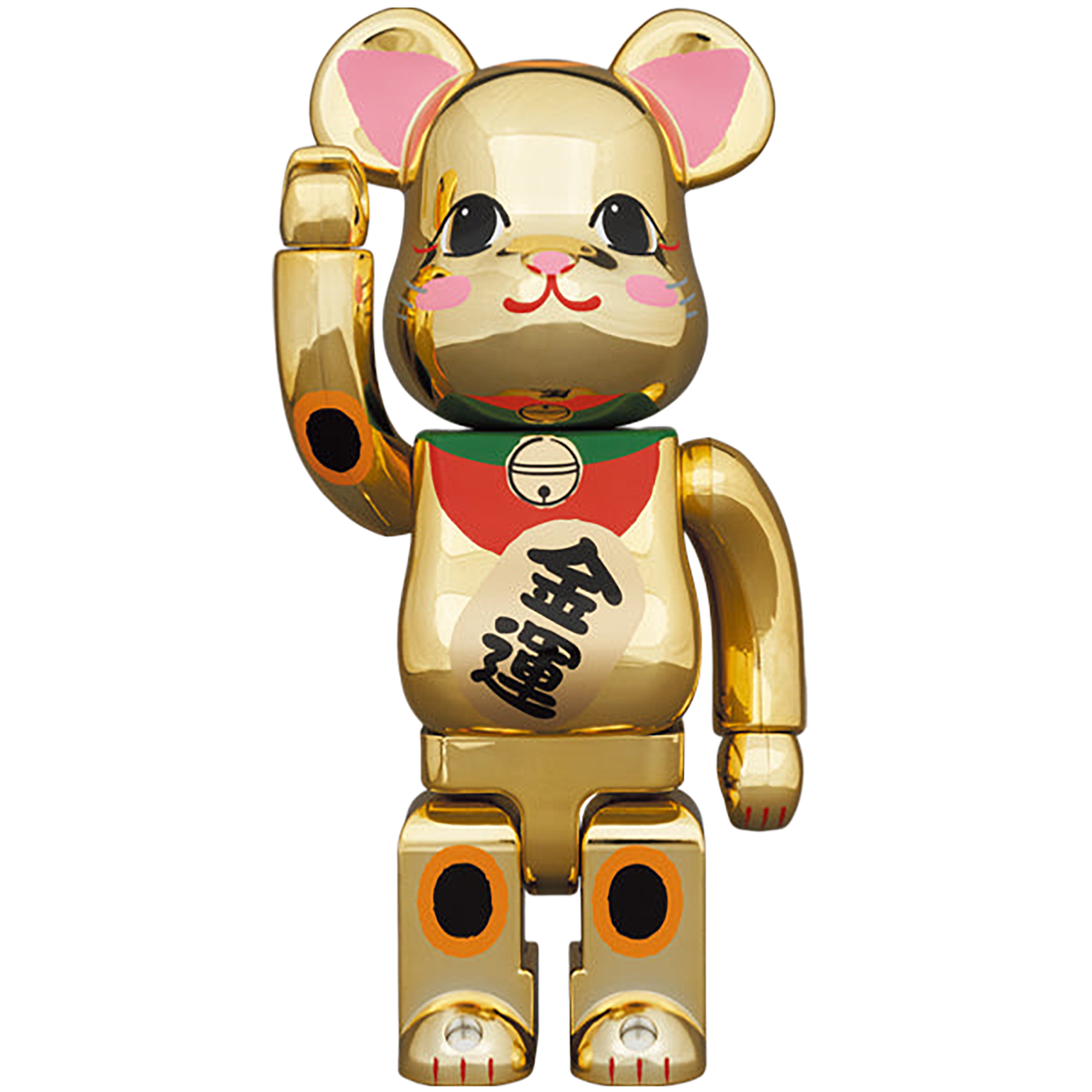 BE@RBRICK Maneki Neko Gold Fortune Gold Plating 2 400%