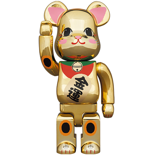 BE@RBRICK Maneki Neko Gold Fortune Gold Plating 2 400%