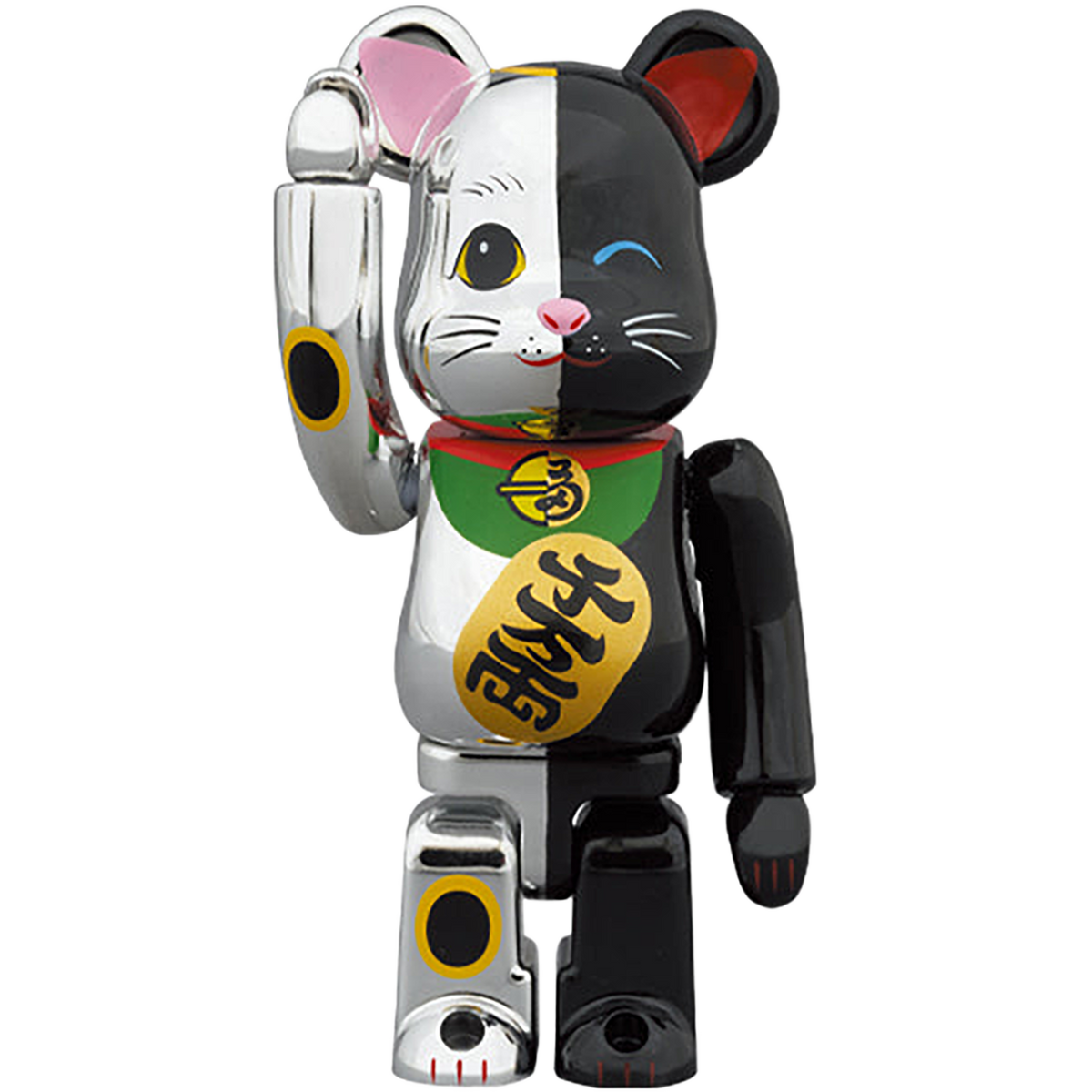 BE@RBRICK Manekineko Silver×Black 100％ & 400％