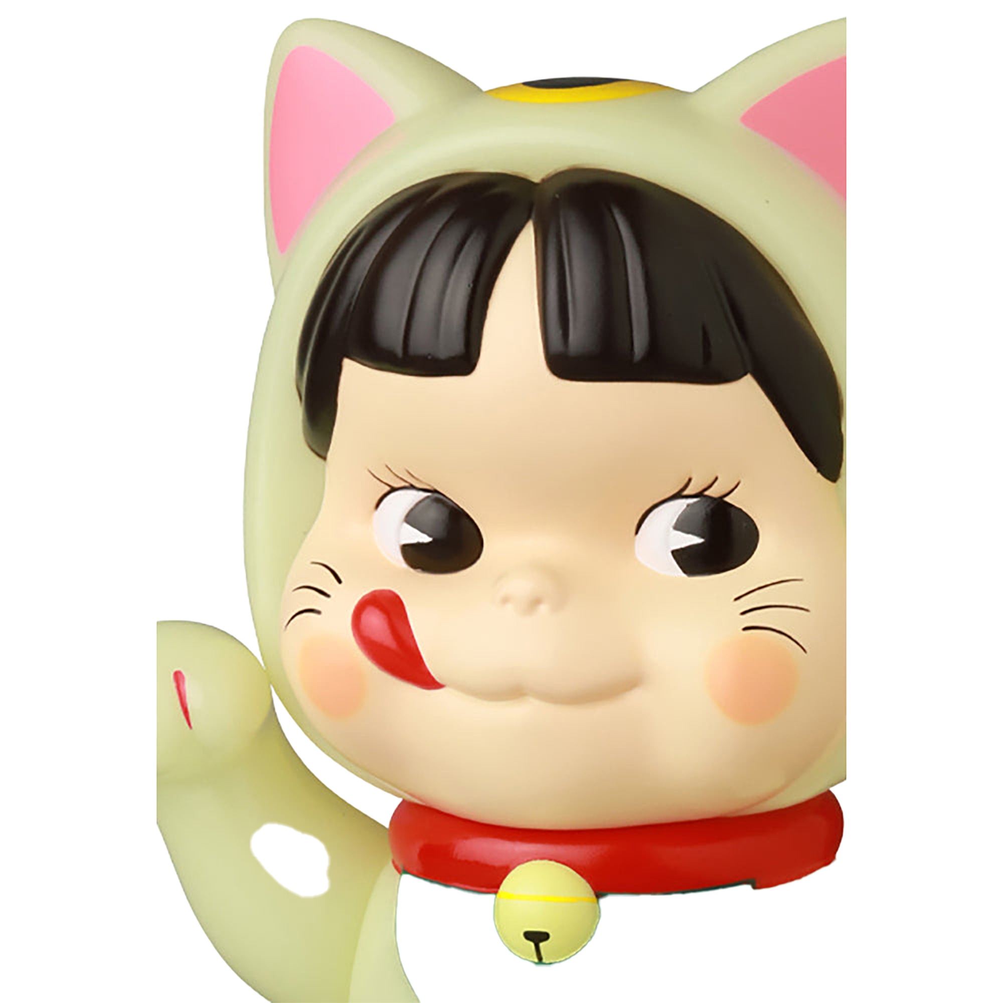 不二家ソフビコレクション 招き猫ペコちゃん (蓄光) | MEDICOM TOY