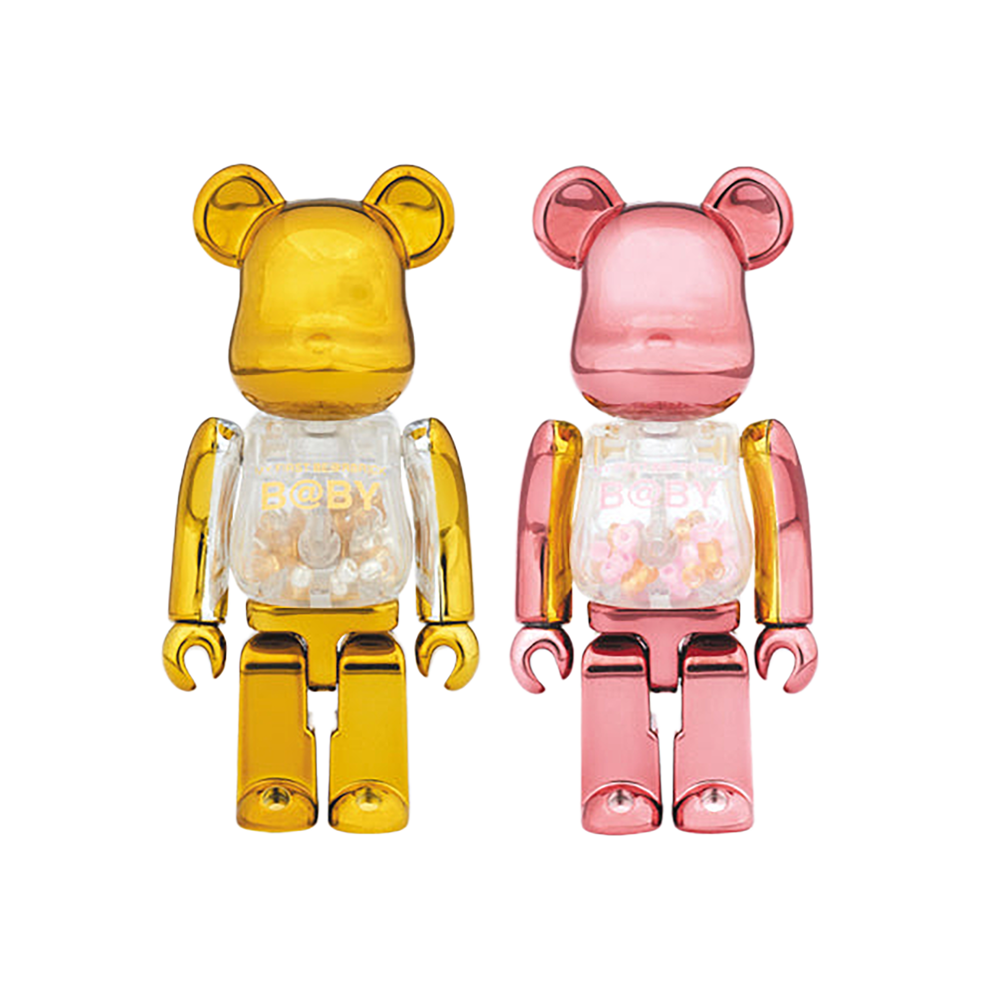 MY FIRST BE@RBRICK GOLD & SILVER Ver. / PINK & GOLD Ver. 100%