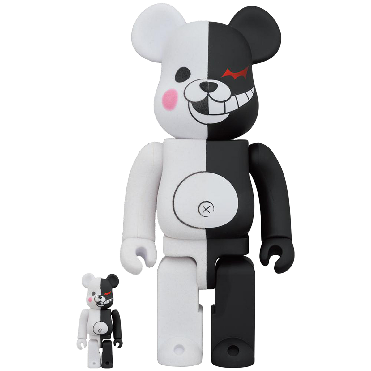 BE@RBRICK Monokuma Rubber Coat & Flocky Ver. 100% & 400%