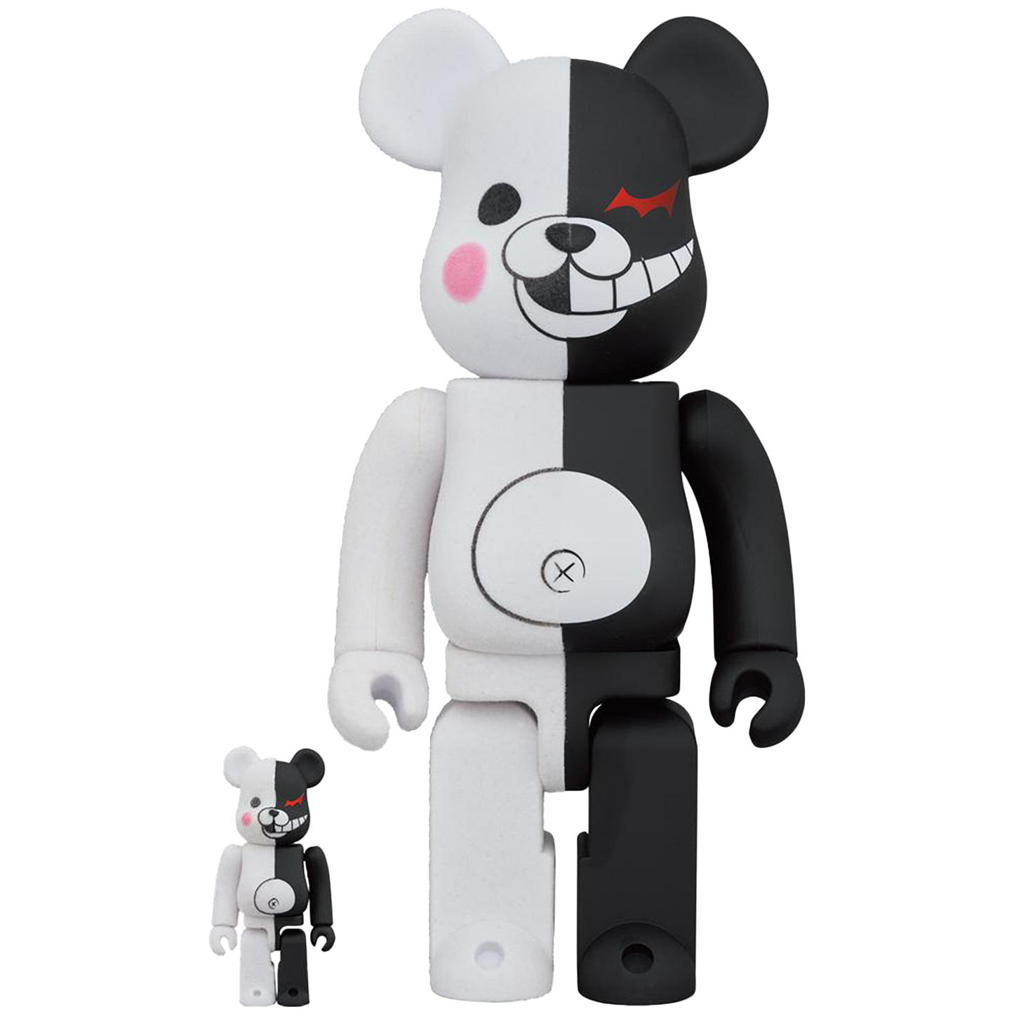 BE@RBRICK Monokuma Rubber Coat & Flocky Ver. 100% & 400%