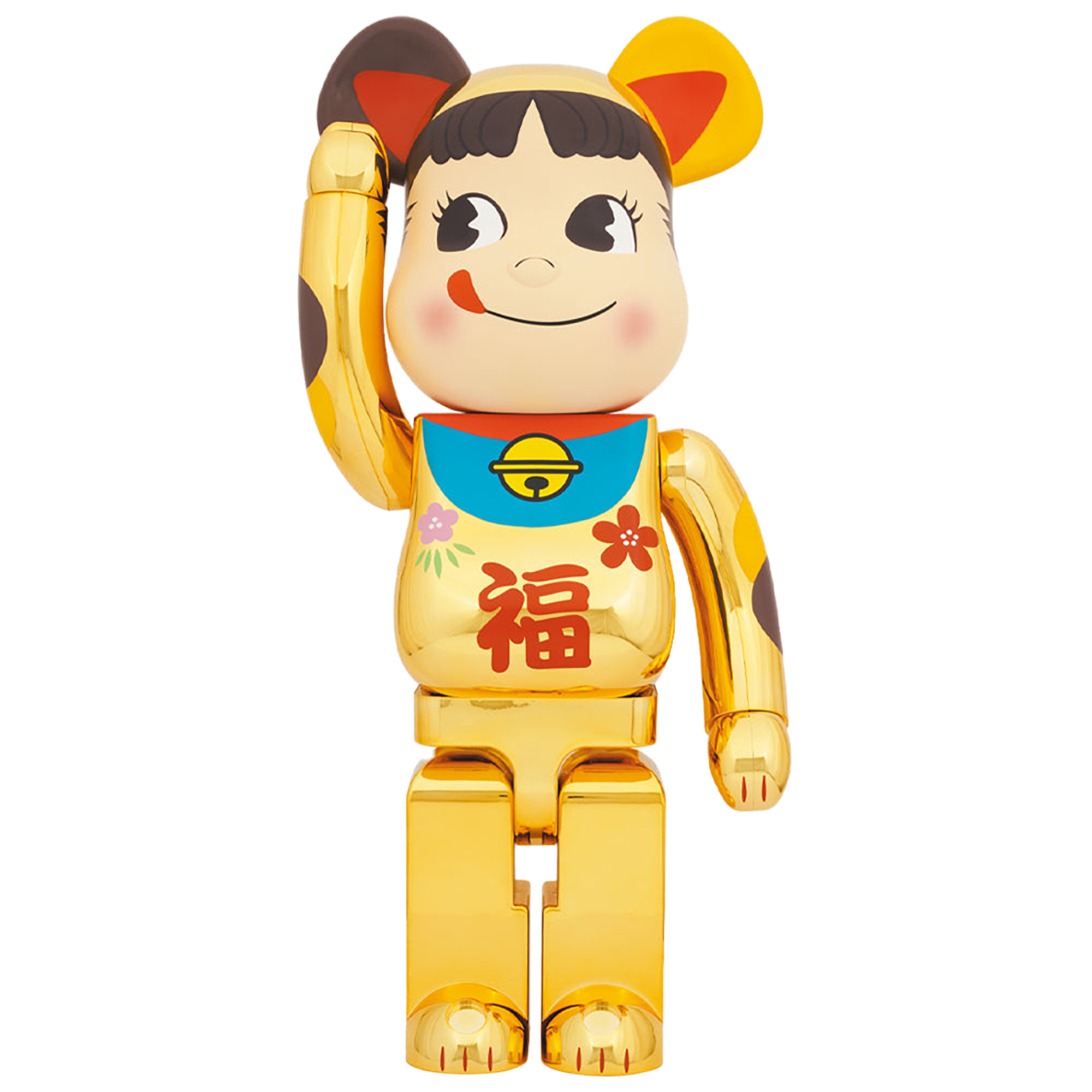 BE@RBRICK Manekineko Peko-chan Gold Plated 1000％