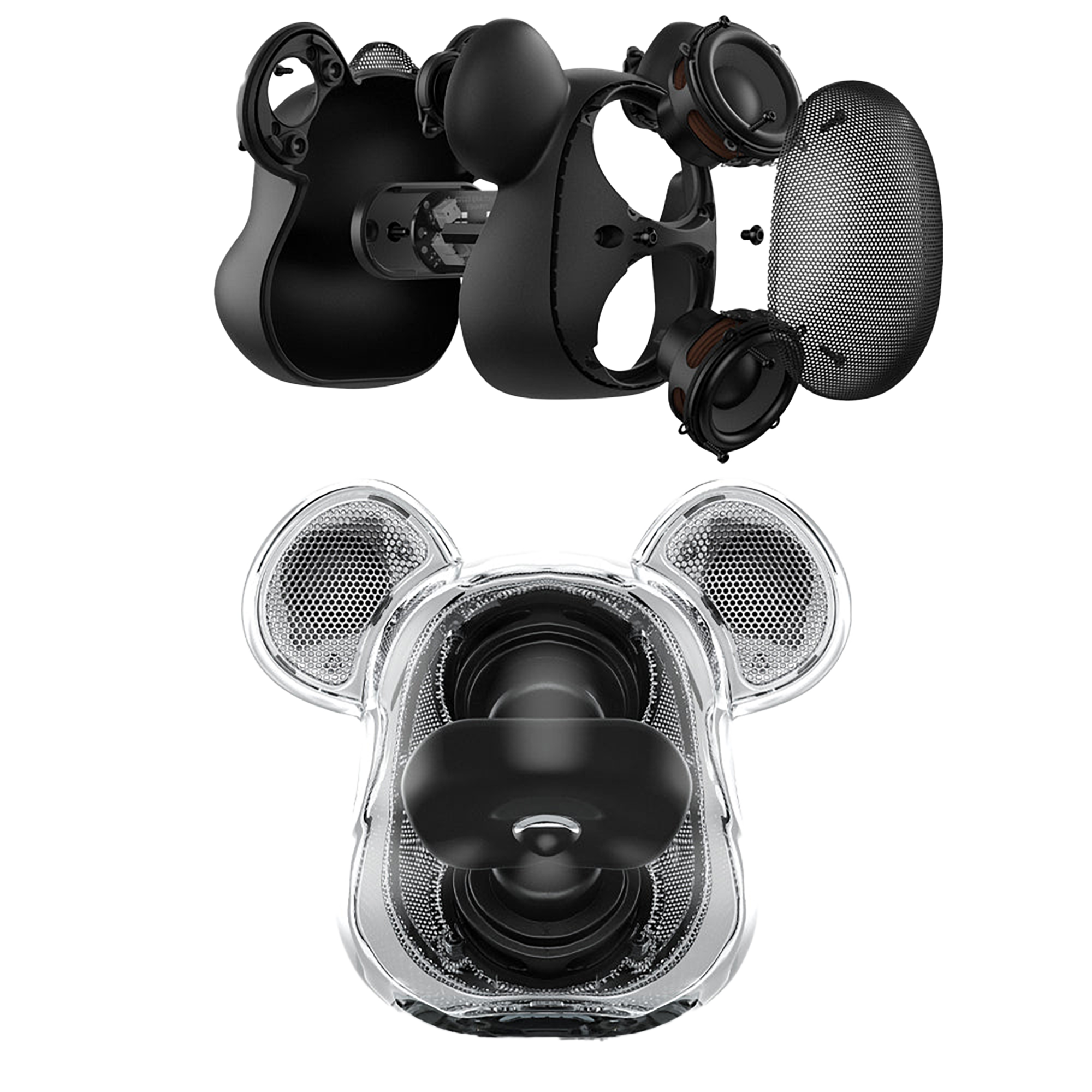 BE@RBRICK AUDIO 400% Portable Bluetooth(R) Speaker CLEAR／SMOKE／BLACK