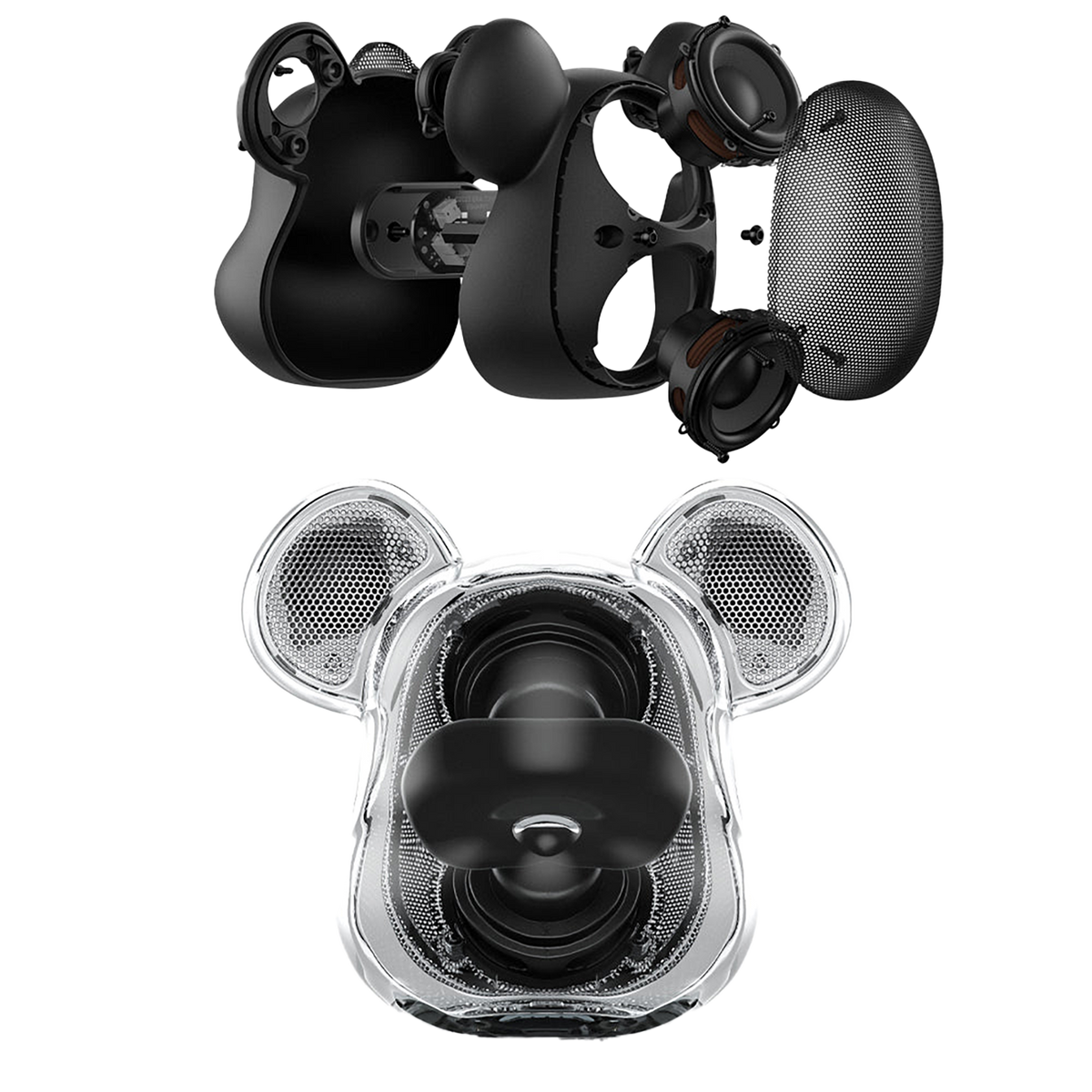 BE@RBRICK AUDIO 400% Portable Bluetooth(R) Speaker CLEAR／SMOKE／BLACK