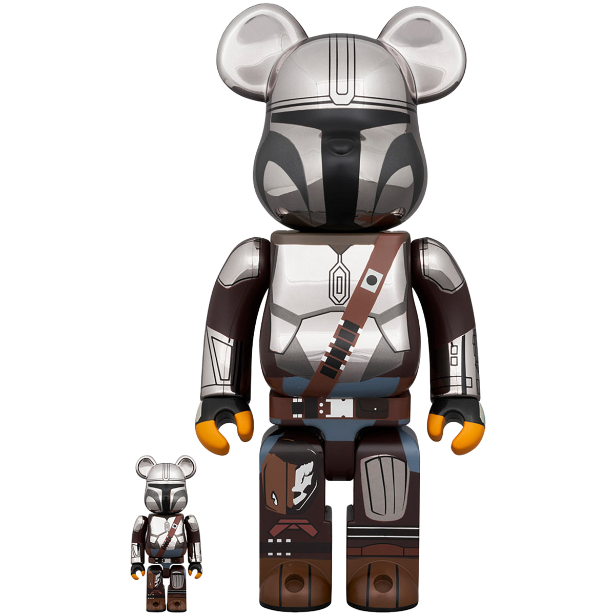 BE@RBRICK THE MANDALORIAN CHROME Ver. 100％ & 400％