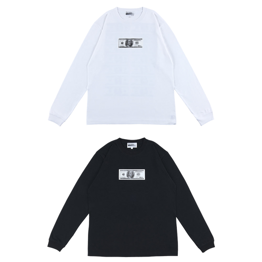 KOSUKE KAWAMURA LONG SLEEVE TEE "DOLLAR"
