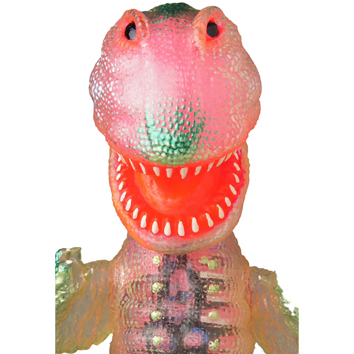 透明ゴガメジラー（ピンク蓄光の内蔵パーツ入り）