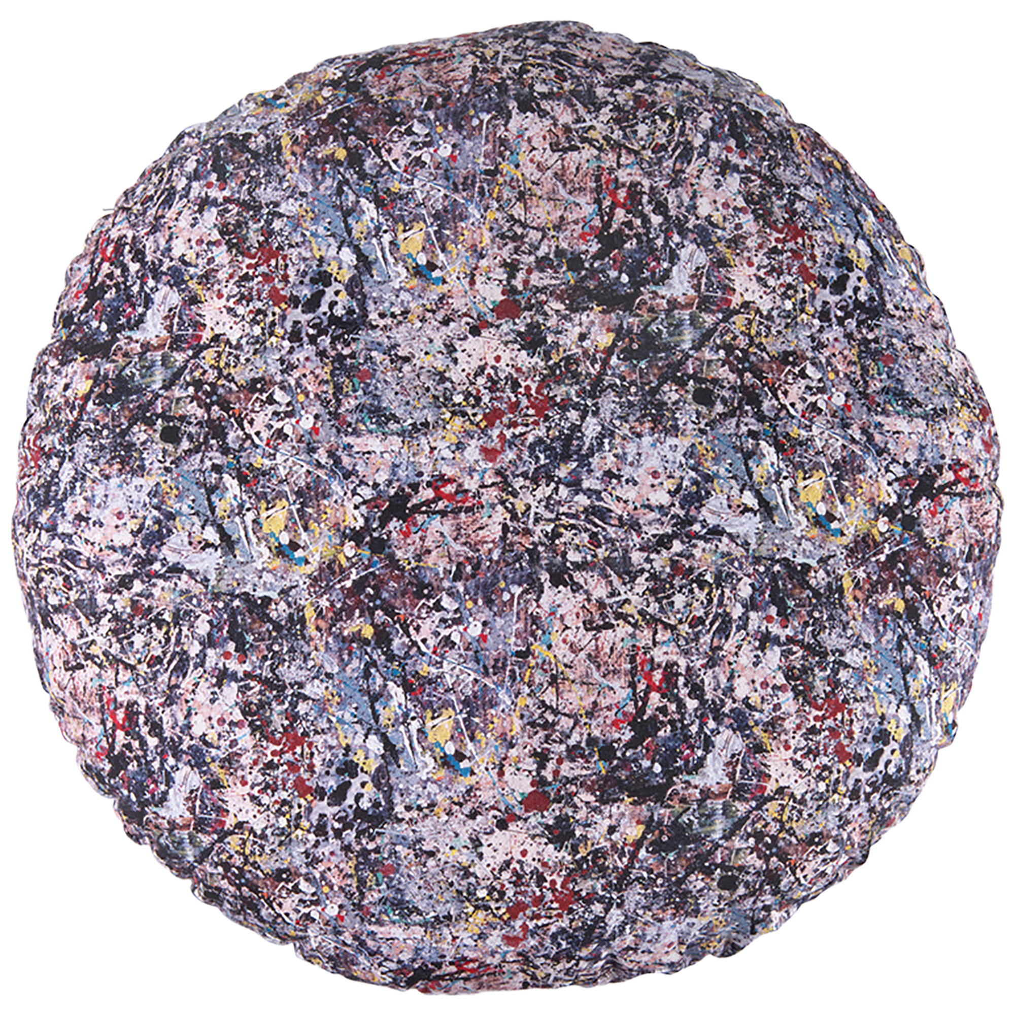 CIRCLE CUSHION "Jackson Pollock Studio 02"