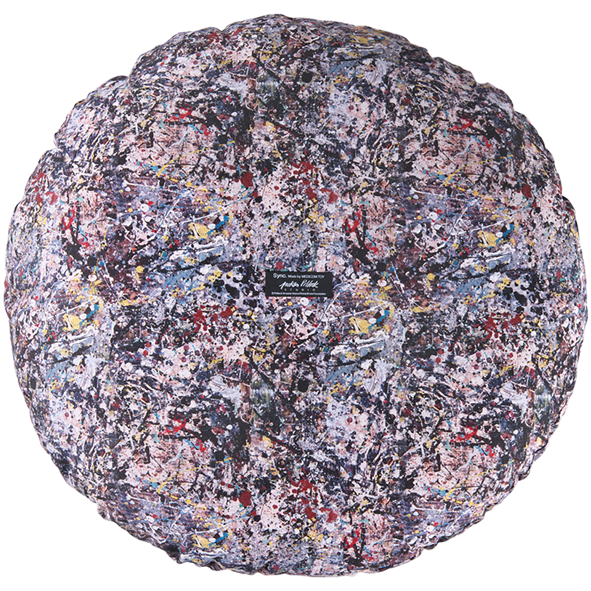 CIRCLE CUSHION "Jackson Pollock Studio 02"