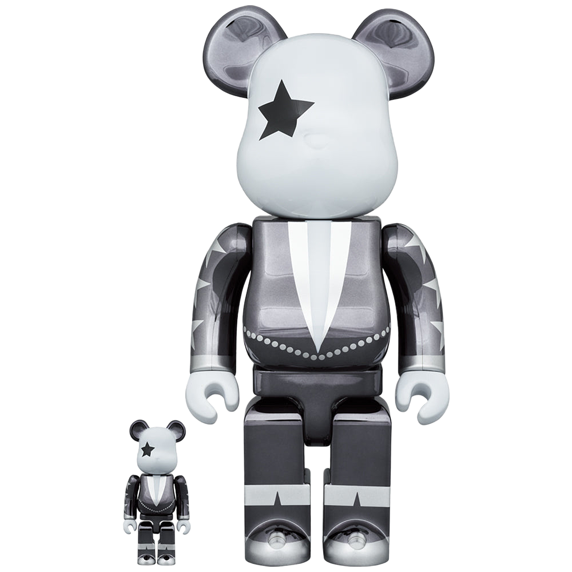 BE@RBRICK KISS STAR CHILD CHROME Ver.100％ & 400％