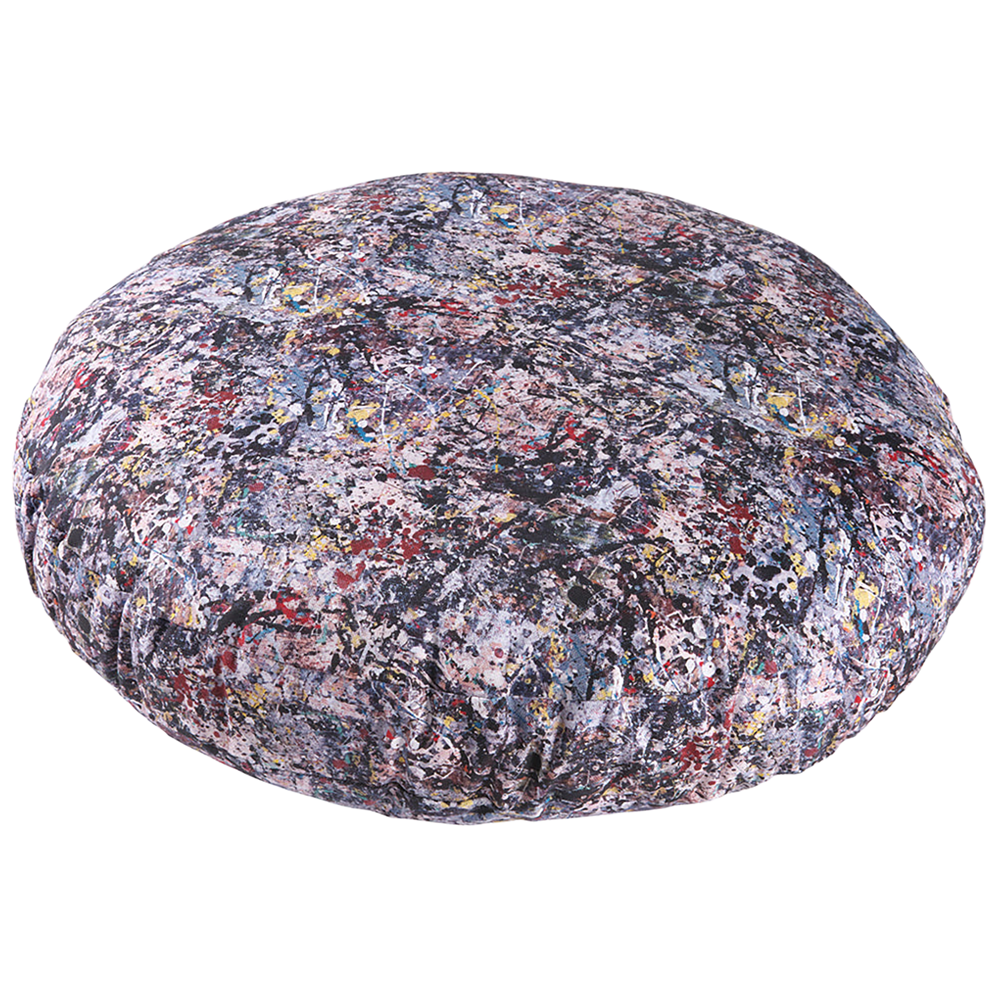 CIRCLE CUSHION "Jackson Pollock Studio 02"