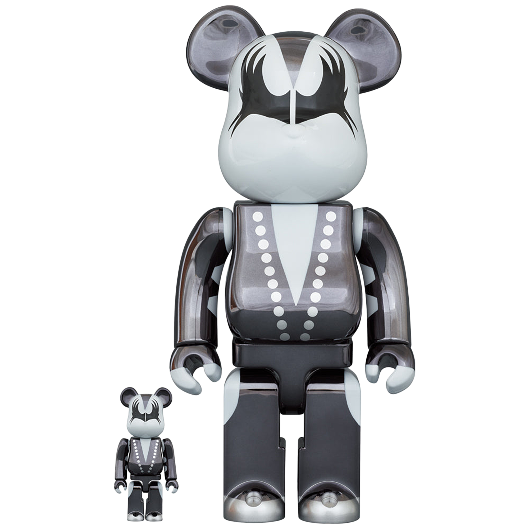 BE@RBRICK KISS DEMON CHROME Ver.100％ & 400％