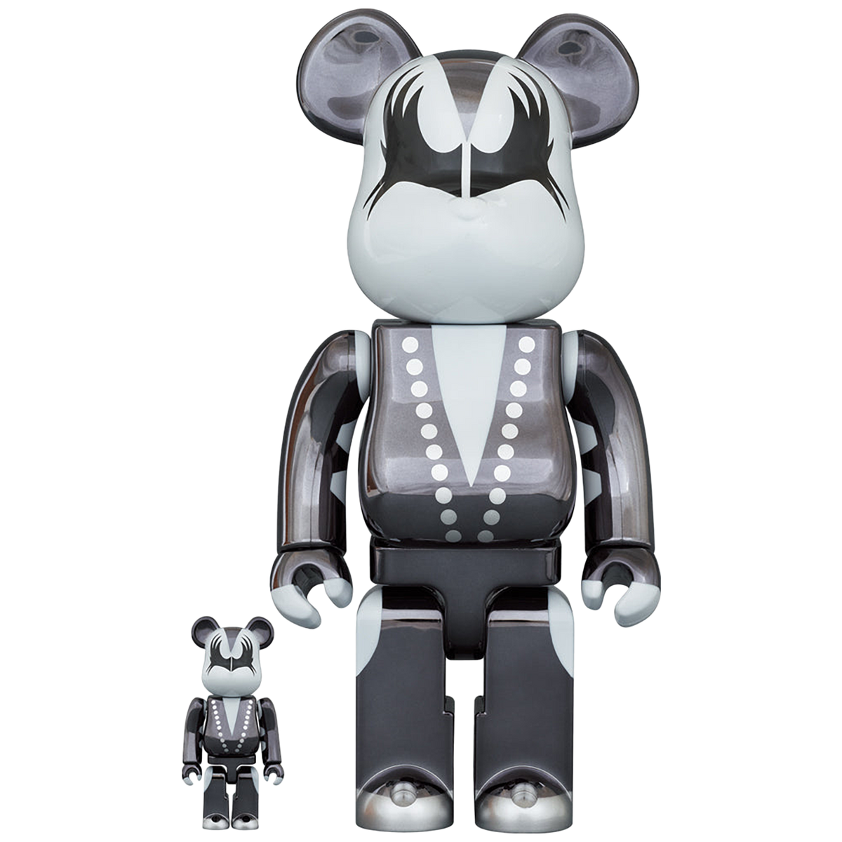 BE@RBRICK KISS DEMON CHROME Ver.100％ & 400％