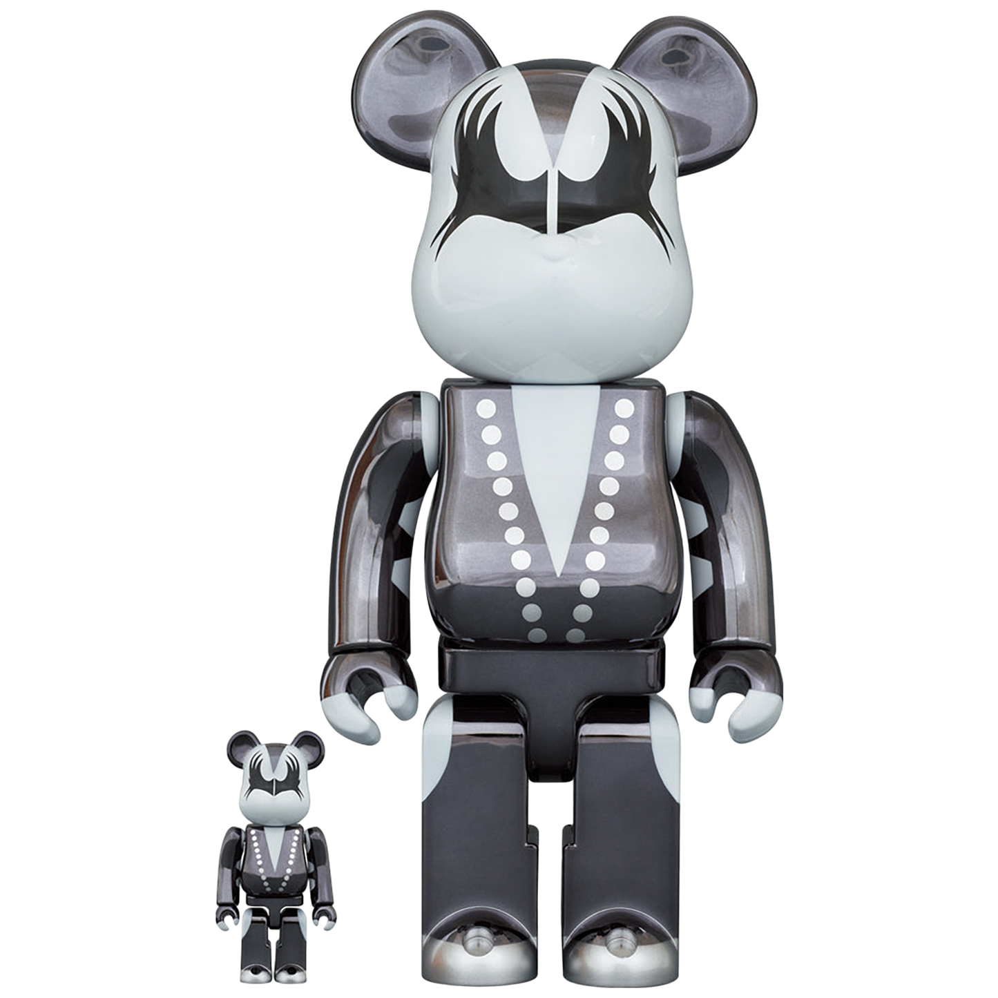 BE@RBRICK KISS DEMON CHROME Ver.100％ & 400％
