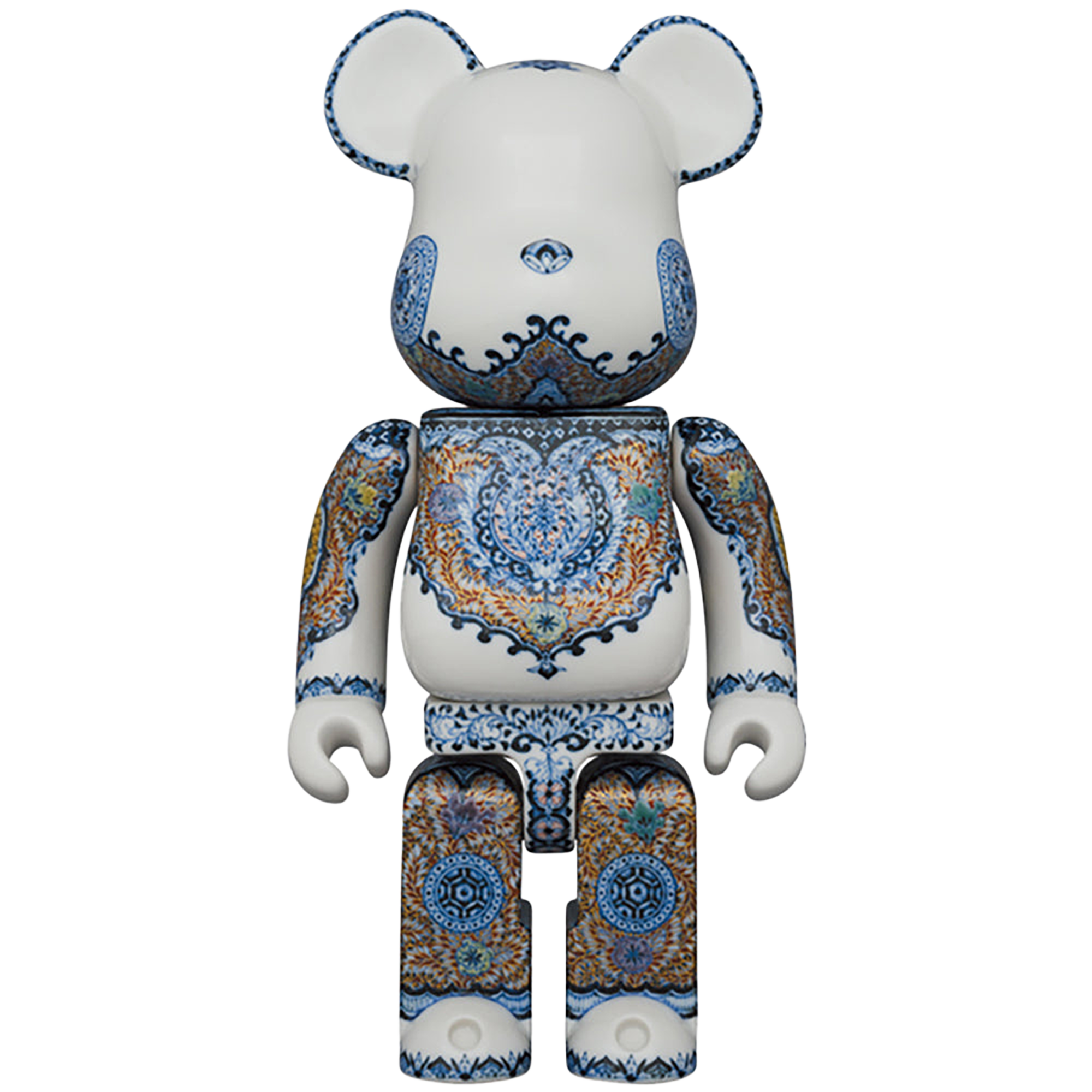 九谷BE@RBRICK 【青華紅彩花唐草紋】400％ (EDITION 1)