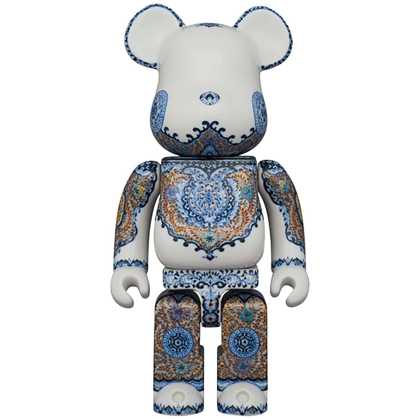 九谷BE@RBRICK 【青華紅彩花唐草紋】400％ (EDITION 1)
